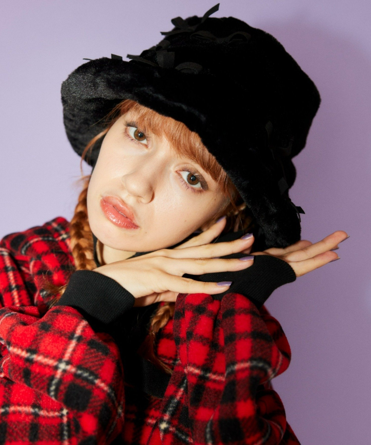 SALE／20%OFF】Candy Stripper TENDER RIBBON FUR BUCKET HAT