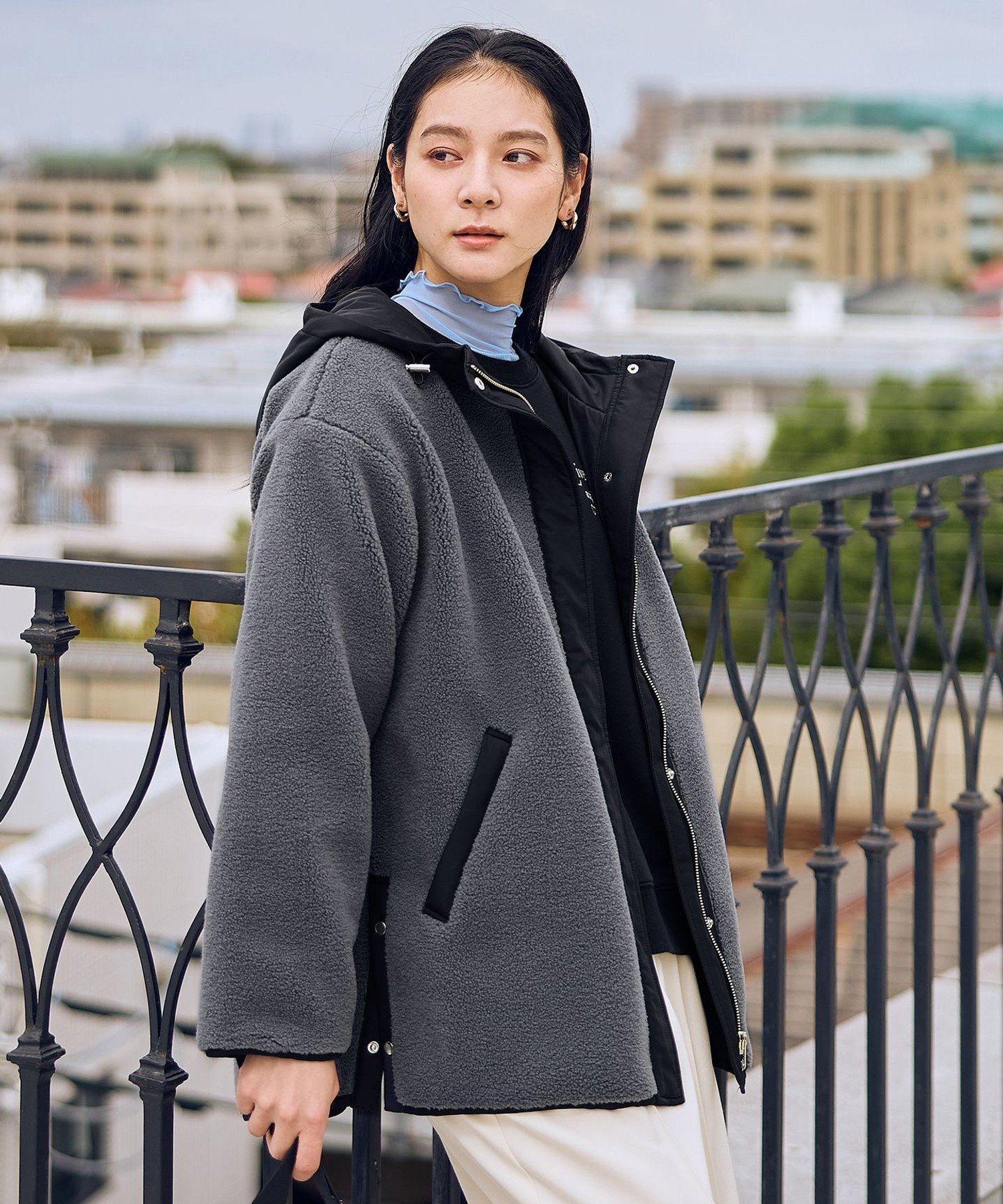 【新品】自由区 テディボアコート グレー 38サイズ TEDDY ボアコート / 自由区 | ファッション通販 【公式通販】オン