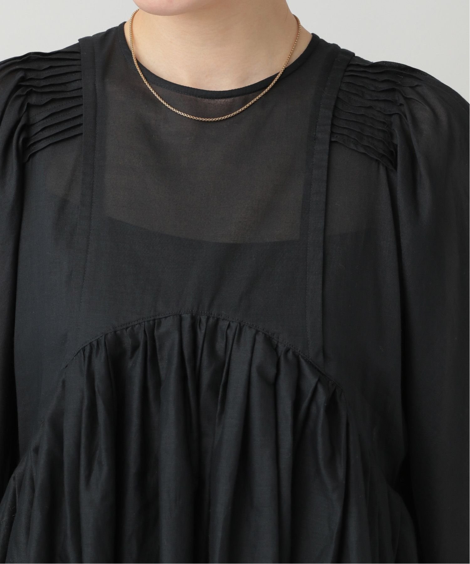 SALE／20%OFF】Curensology コットンタックギャザーブラウス カレン