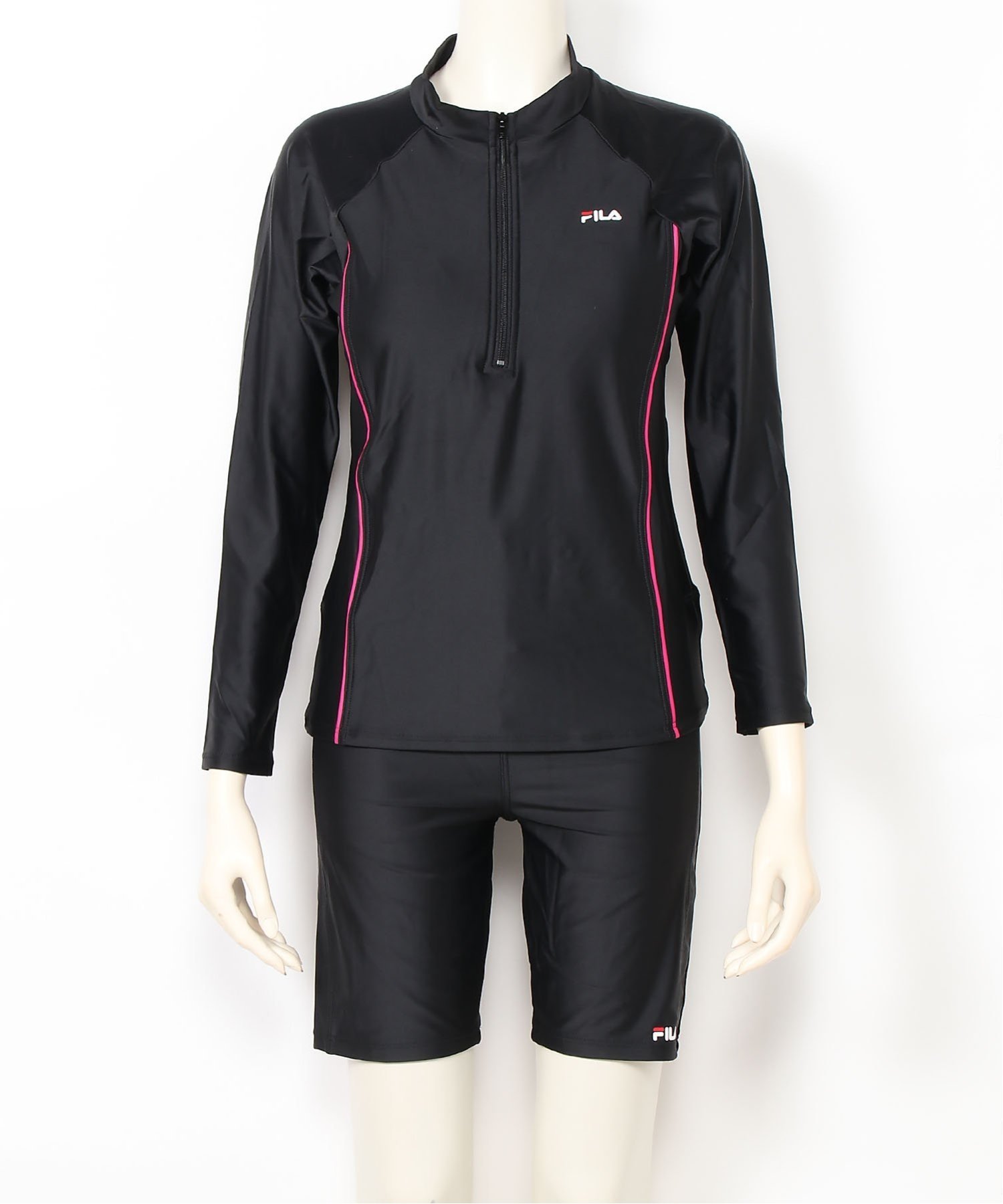 水着・ラッシュガード FILA X OJOS Strap Zip-up Swimsuit OJOS] FILA X OJOS Strap Zip-up Swimsuit / Grey 正規品 韓国