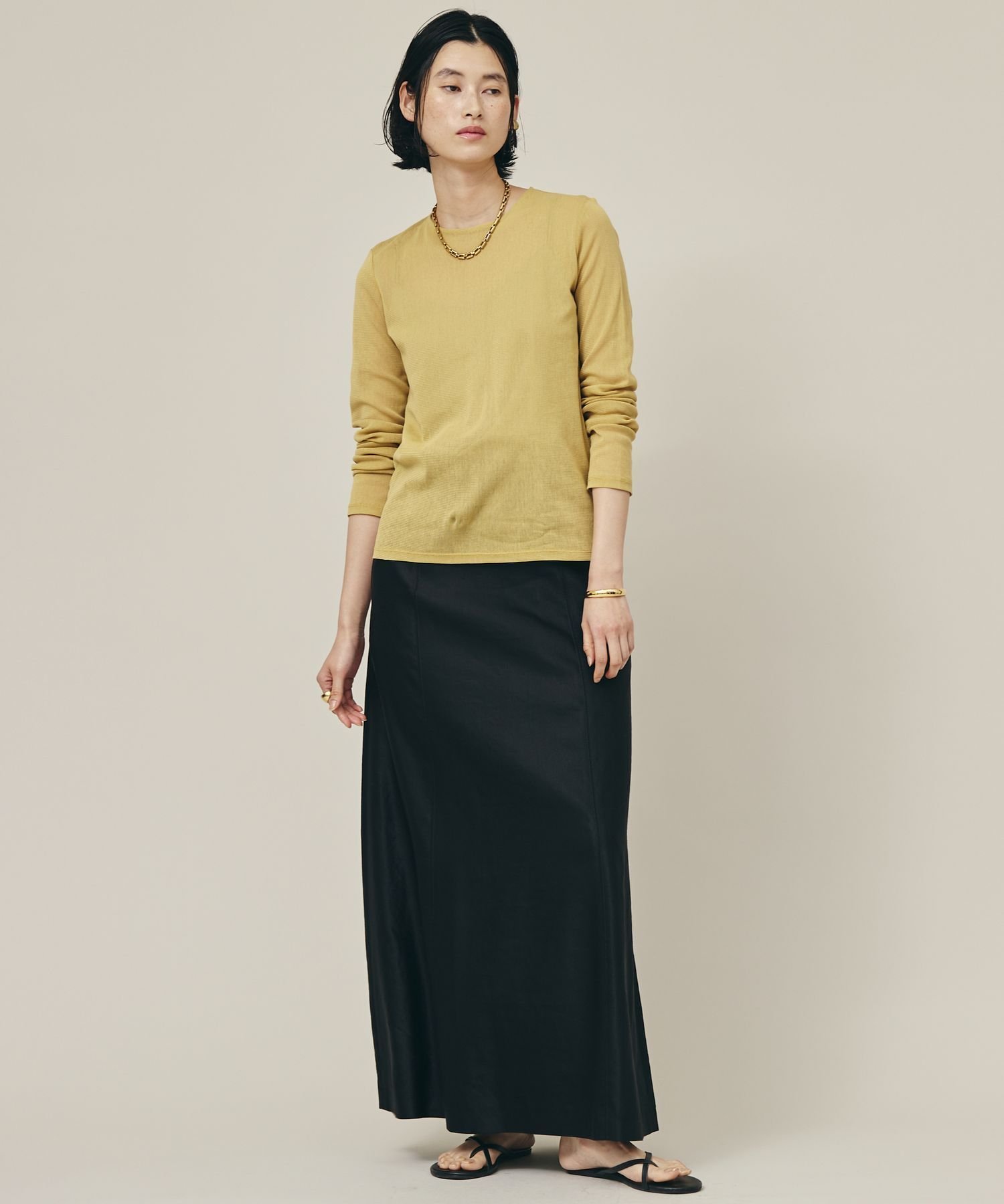 Curensologyカレンソロジーコットンチュールパールブラウス