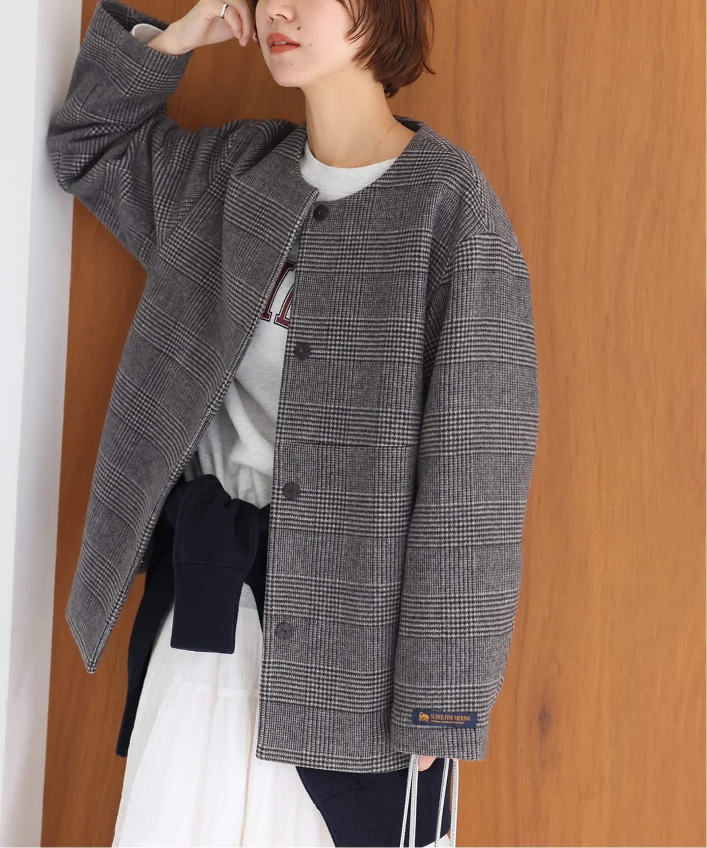 楽天市場】《追加》スーパー140ビーバーノーカラーショートコート