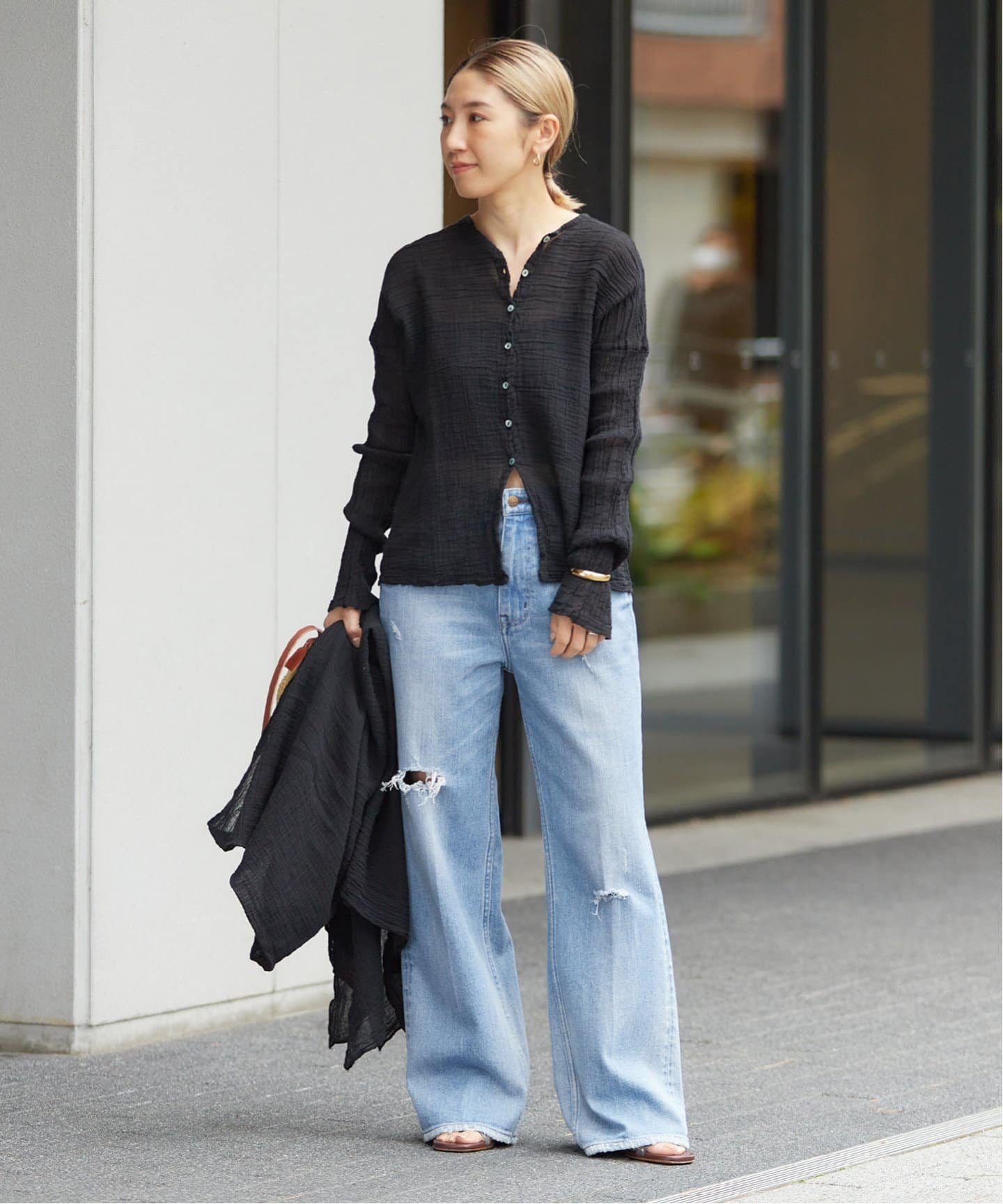 plage LES ATELIERS FRANCAIS DE CONFECTION 別注 2WAY ブラウス plage LES ATELIERS FRANCAIS DE CONFECTION 別注 2WAY ブラウス