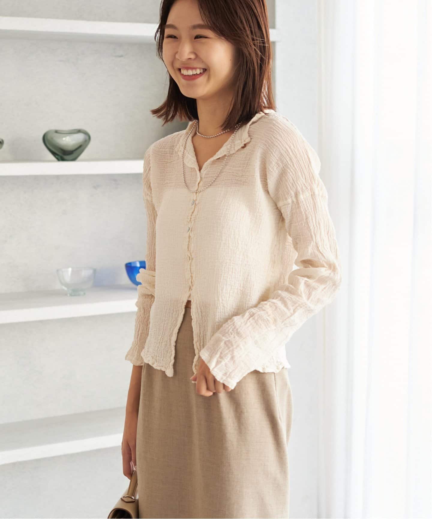 plage LES ATELIERS FRANCAIS DE CONFECTION 別注 2WAY ブラウス
