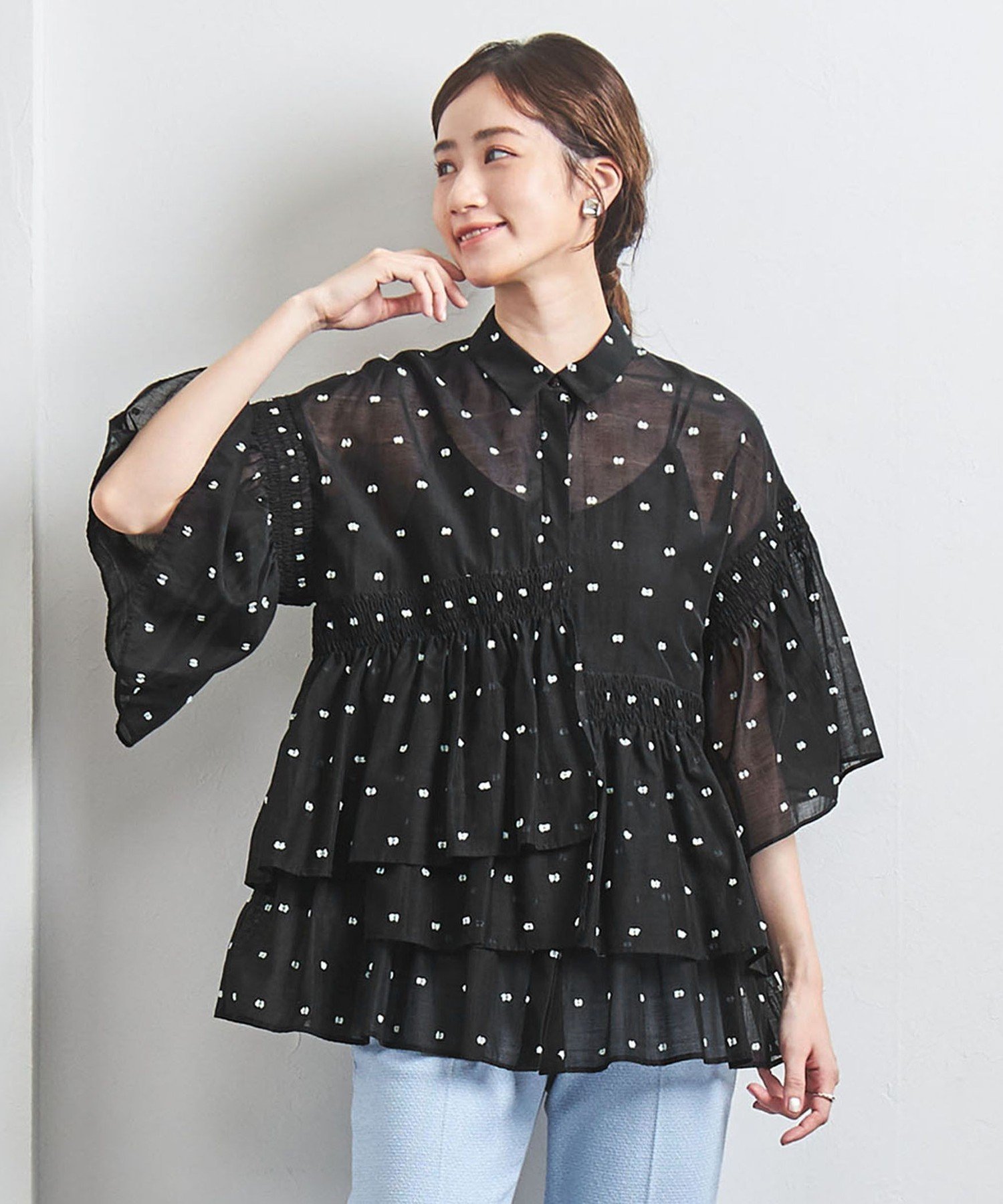 楽天市場】【SALE／60%OFF】エアリージャカード シャーリング