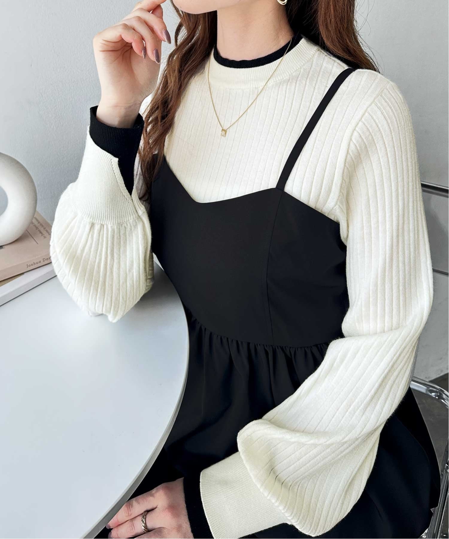 Mewl ミュール ショート丈 2WAYオフショルTOPS トップス カットソー