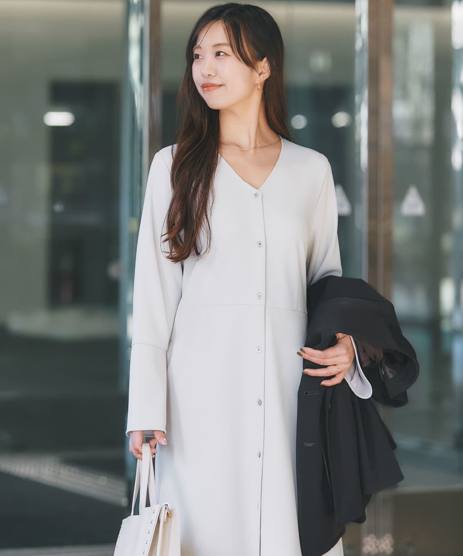 国内配送 石井美保 セルフォード celford ワンピース 白 36 【公式通販】