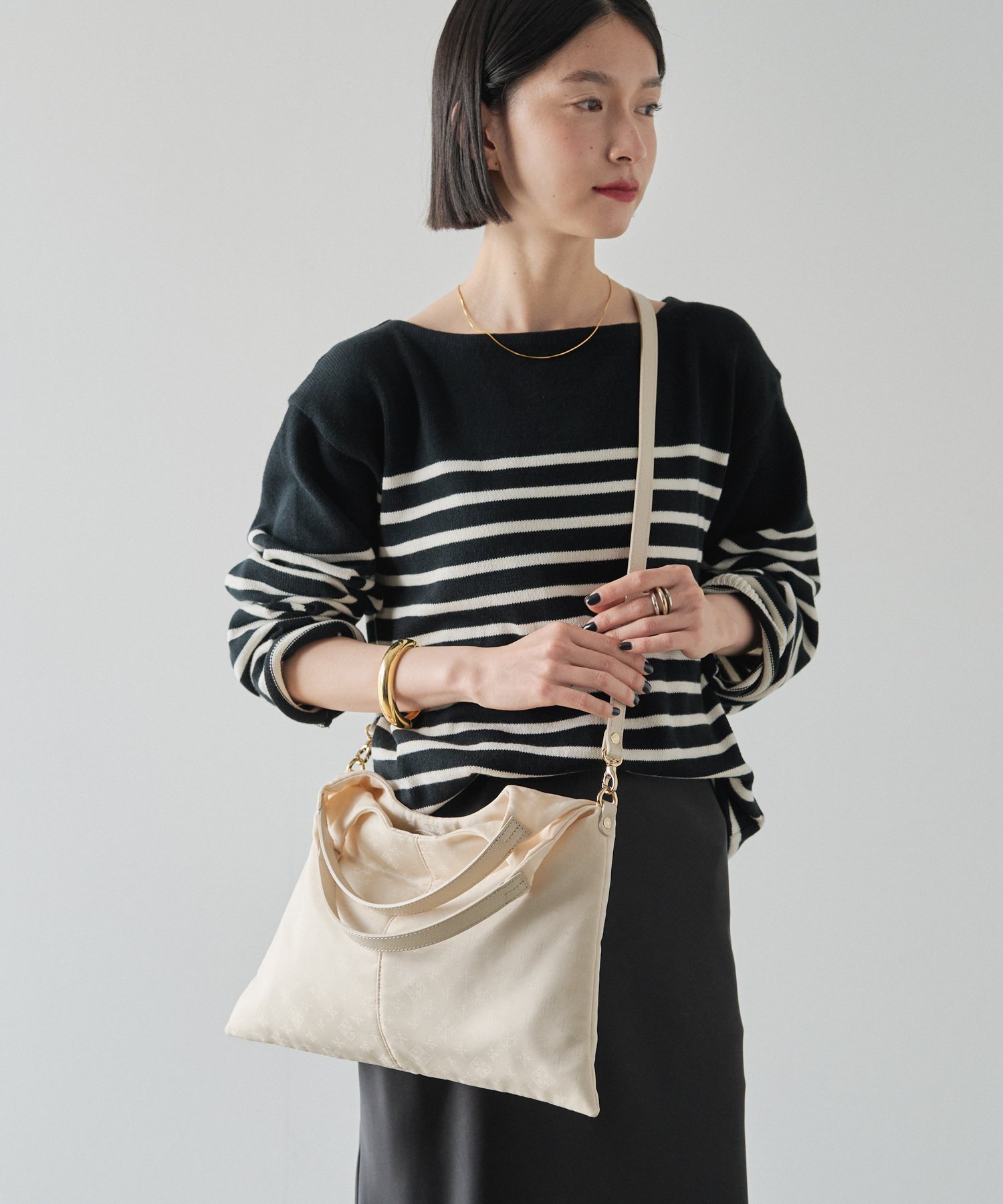 『美品』ラシット バッグ 〈グレー〉　　大きめバッグ　2way 美品✨ラシット 2way ショルダーバッグ ハンドバッグ 肩掛け