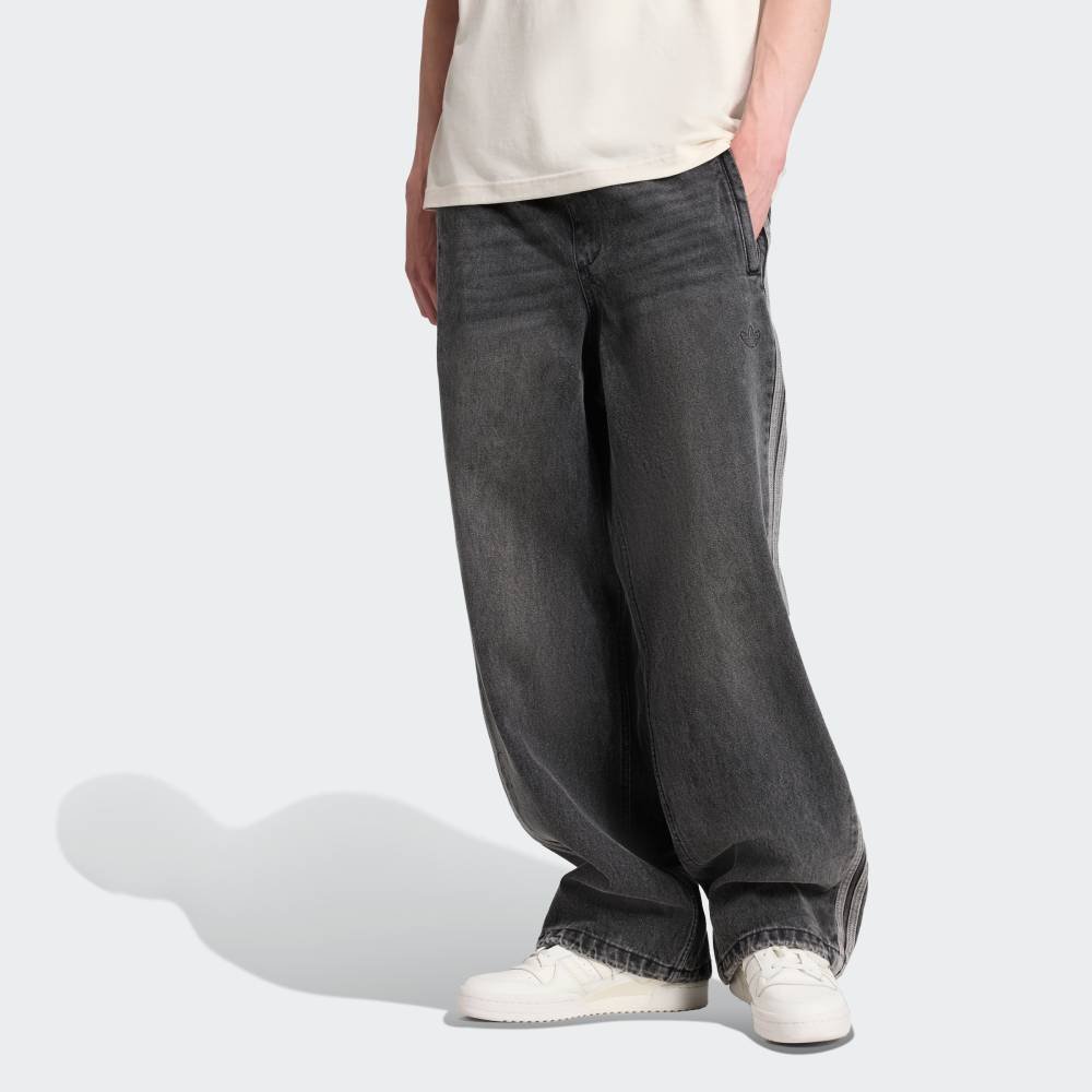 adidas デニム2-IN-1 トラックトップ　ブラックJJ3095 adidas◇ブラックアディブレイクデニム2-In-1トラックトップ