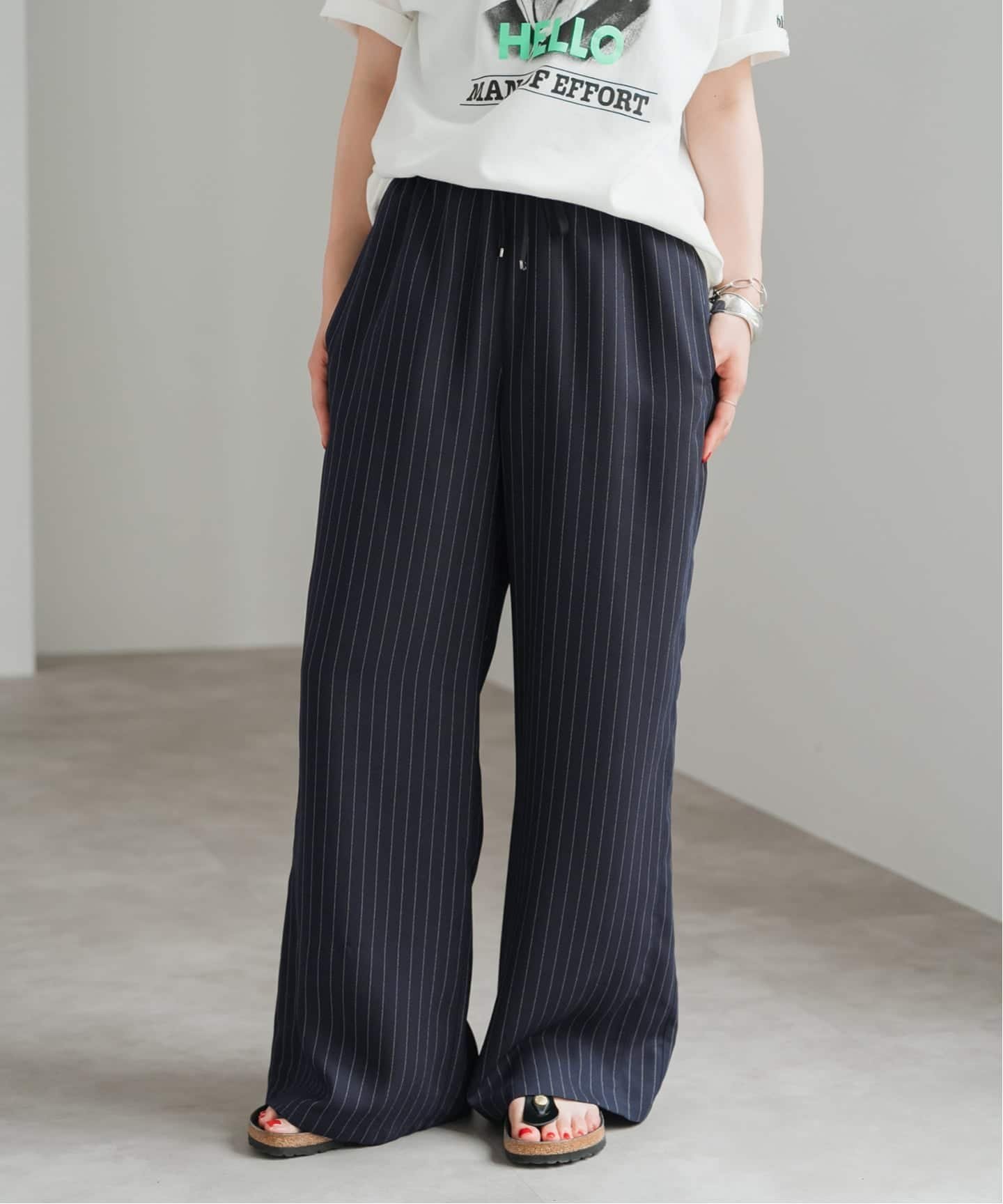 Spick and Span＜WEB限定＞フロッキードットイージーパンツ Spick＆Span パンツ 「WEB限定」フロッキードットイージーパンツ