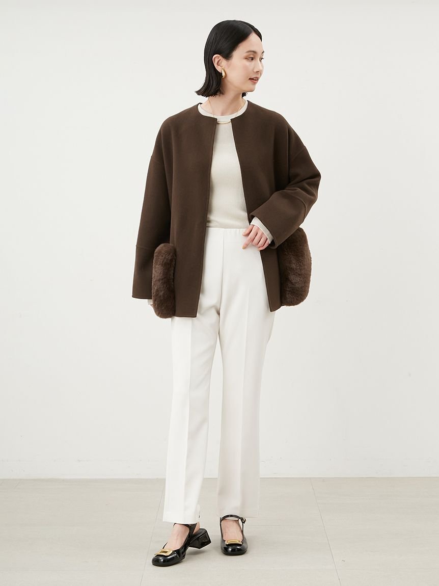 SALE／50%OFF】Mila Owen 【WEB限定カラー】2WAYファーポケットリバー