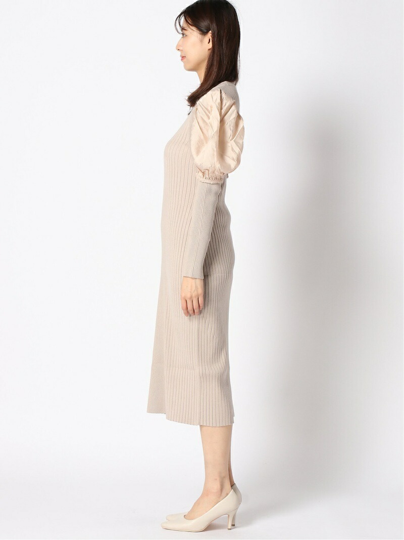 SALE／62%OFF】LANVIN en Bleu オーガンジースリーブニットワンピース 
