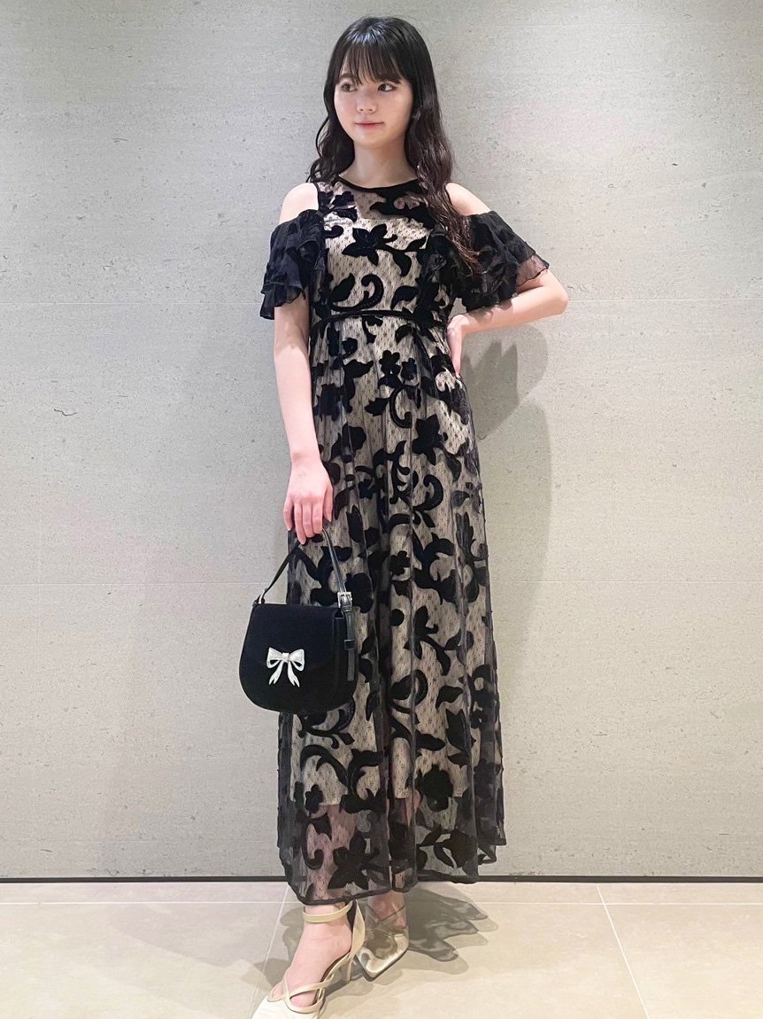 楽天市場】【SALE／30%OFF】ペプラムベロアドレス LILY BROWN リリー