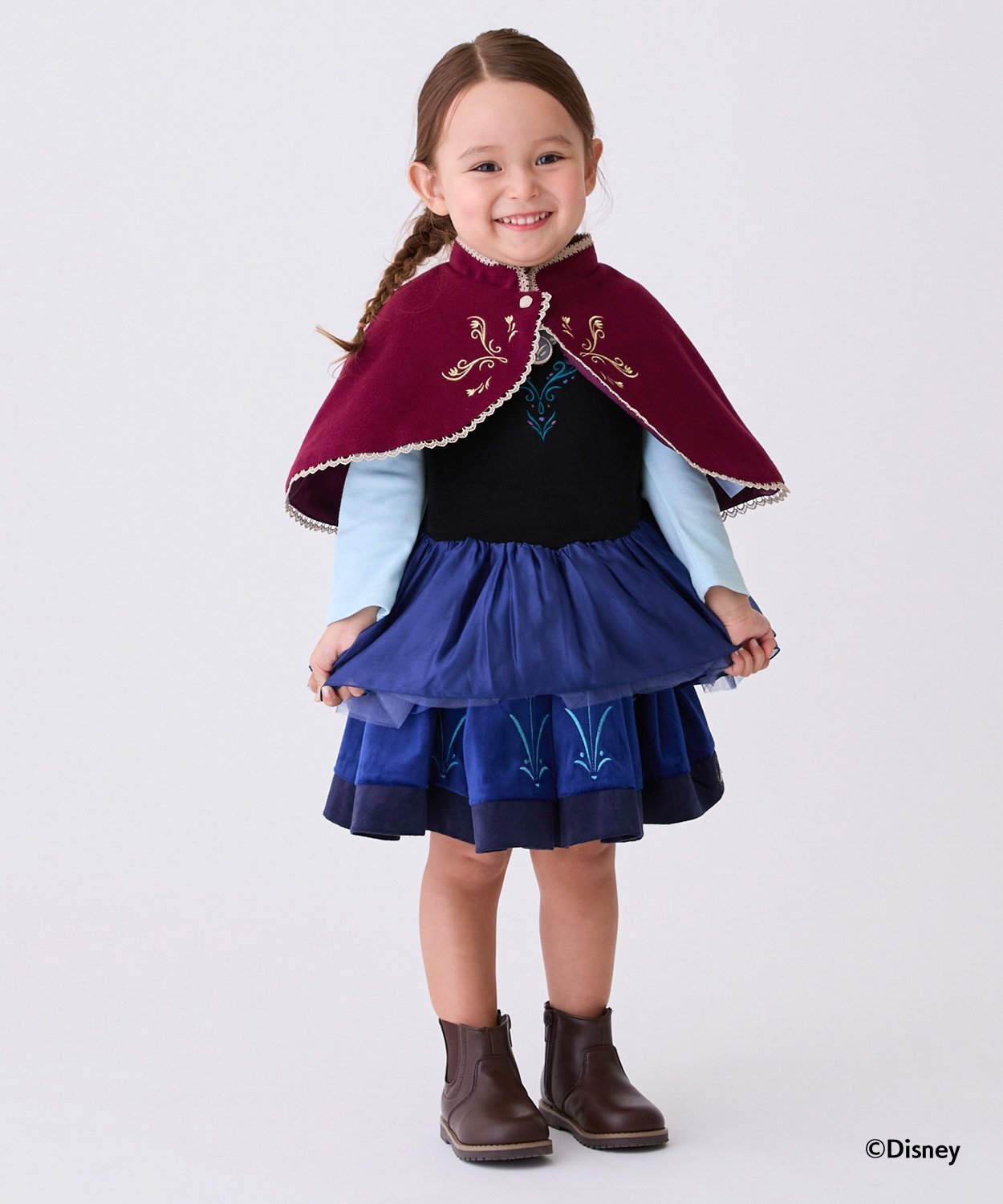 【SALE／50%OFF】petit main 【Disney】なりきりスカート ナルミヤオンライン スカート その他のスカート ブルー パープル画像