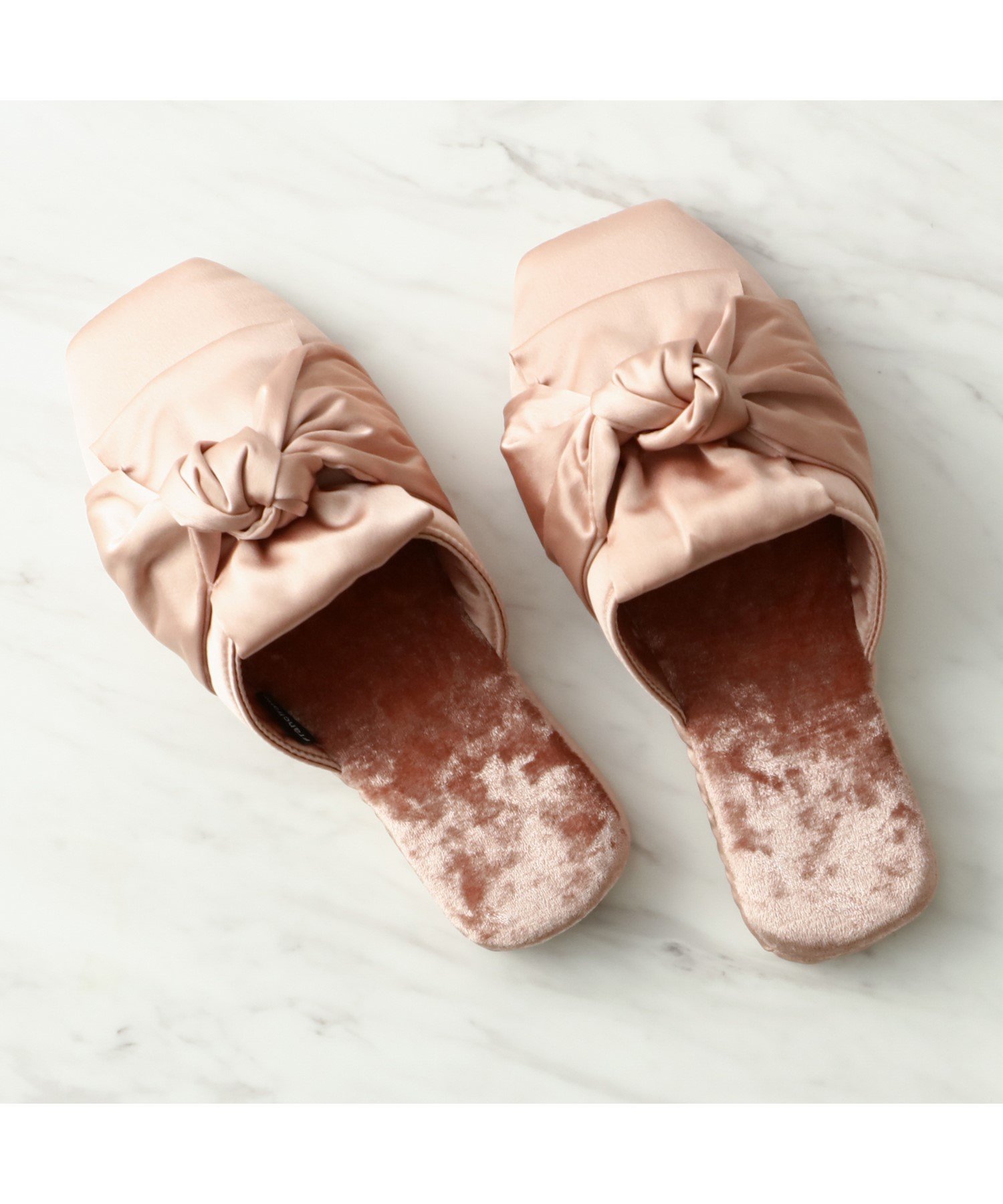 楽天市場】Francfranc クラッシュベロア*サテン ルームシューズ ピンク