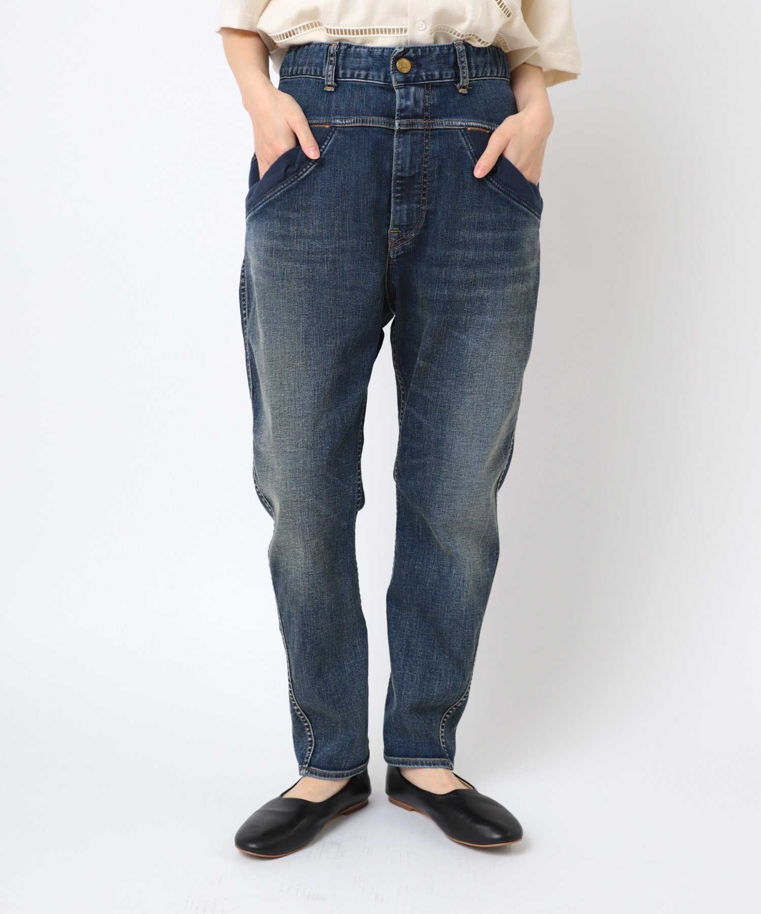 URCH RNA ライトブルーデニムパンツ M 楽天市場】【中古】URCH RNA ロークロッチニットデニムパンツ