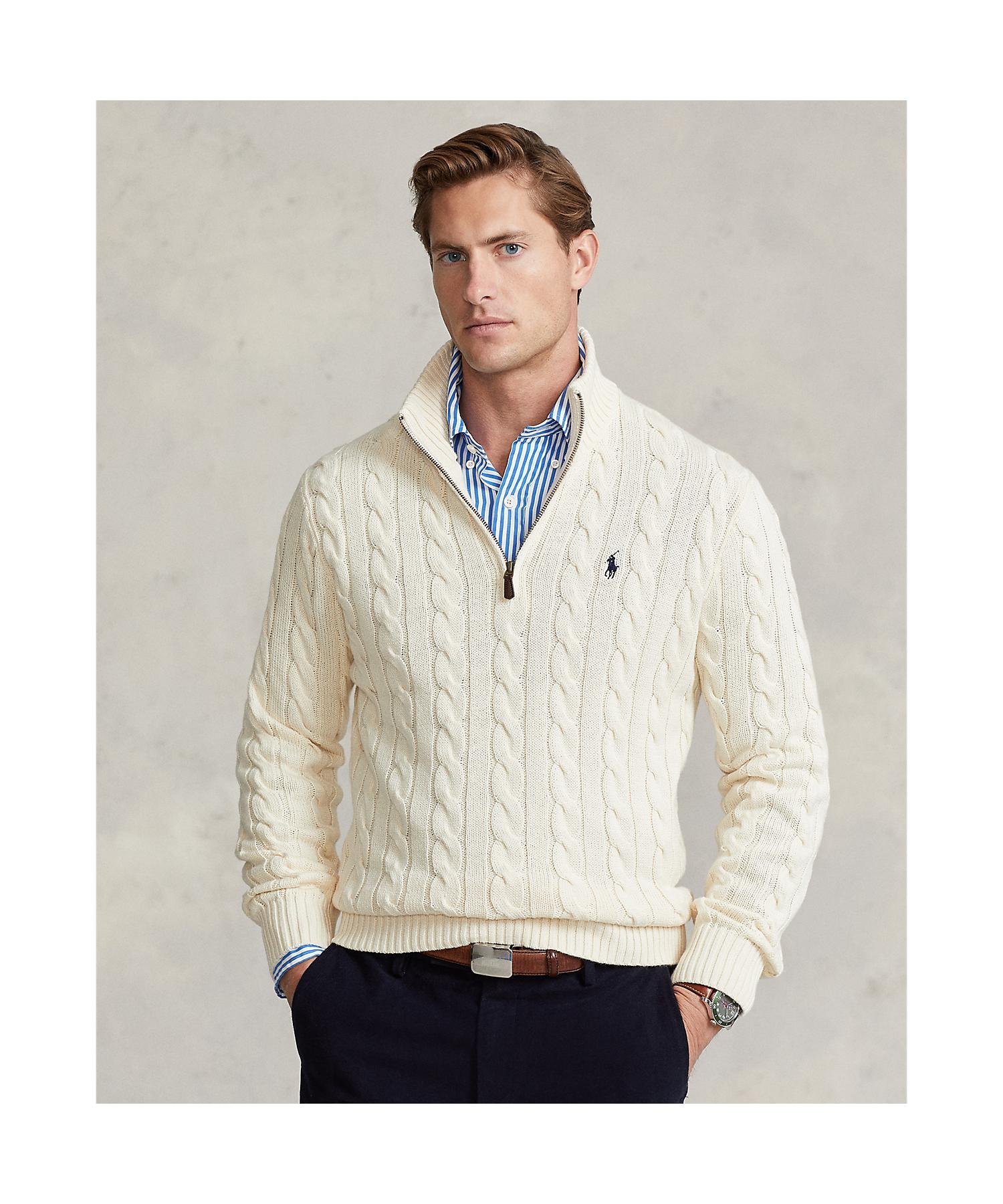 楽天市場】POLO RALPH LAUREN ケーブルニット コットン フルジップ