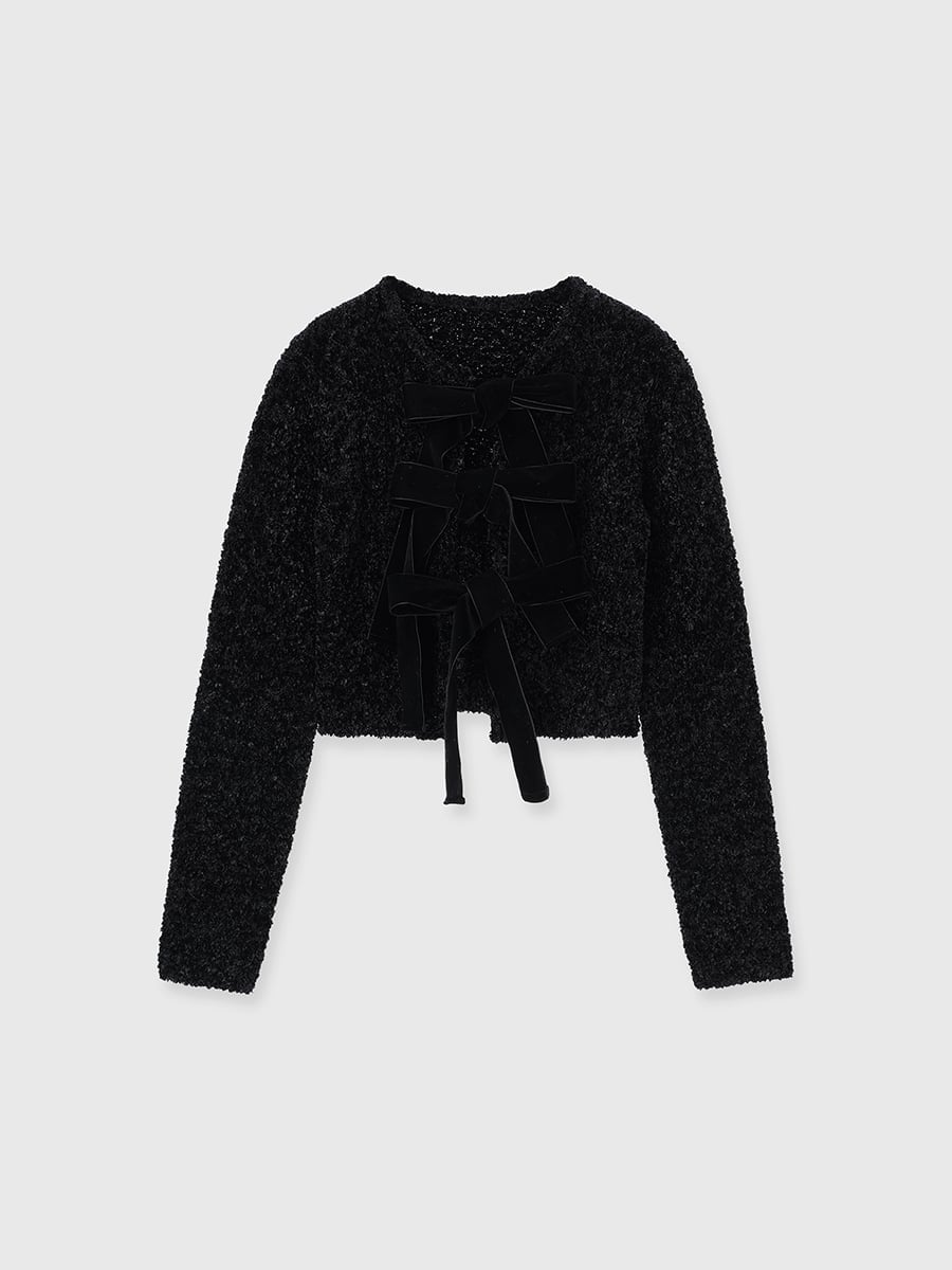 eimy istoire フロントリボンニットトップス エイミーイストワール