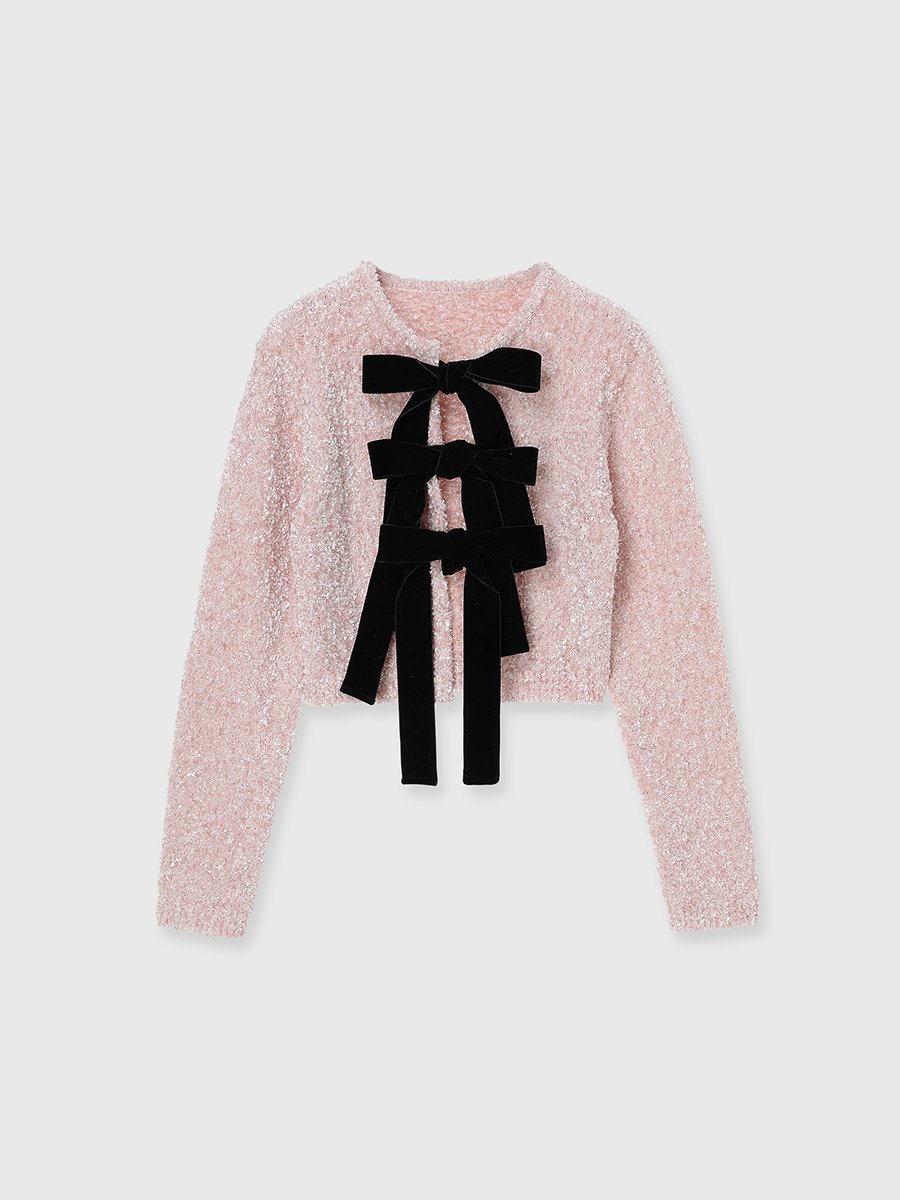 eimy istoire フロントリボンニットトップス エイミーイストワール