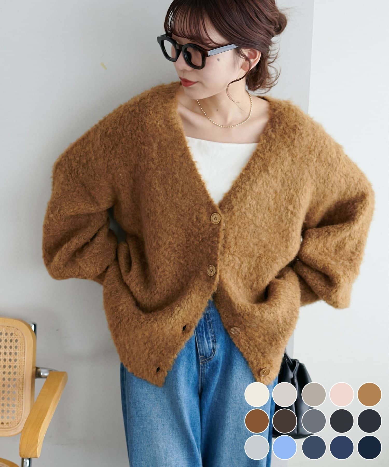 【美品】ガリャルダガランテ　大草直子さんコラボ モヘヤシャギーハーフコート 20220904020934830_215.jpg