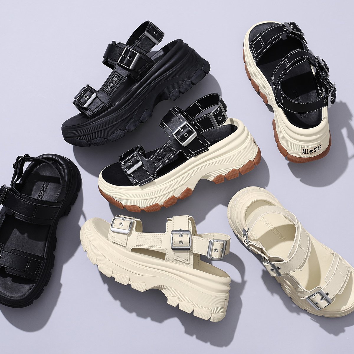 CONVERSE 【CONVERSE 公式】ALL STAR TREKWAVE SANDAL / 【コンバース 公式】オールスター　トレックウエーブ　サンダル コンバース シューズ・靴 サンダル ホワイト ブラック【送料無料】画像