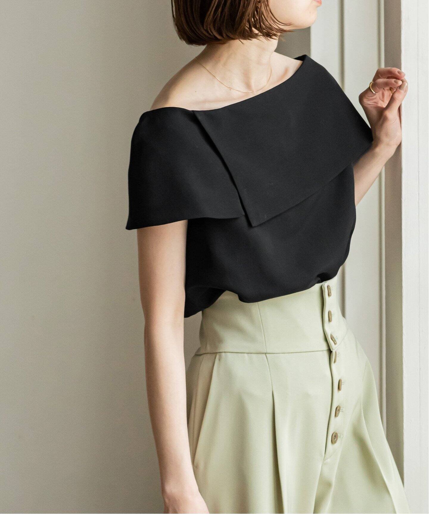 SALE／30%OFF】NOBLE ケープブラウス ノーブル トップス シャツ 