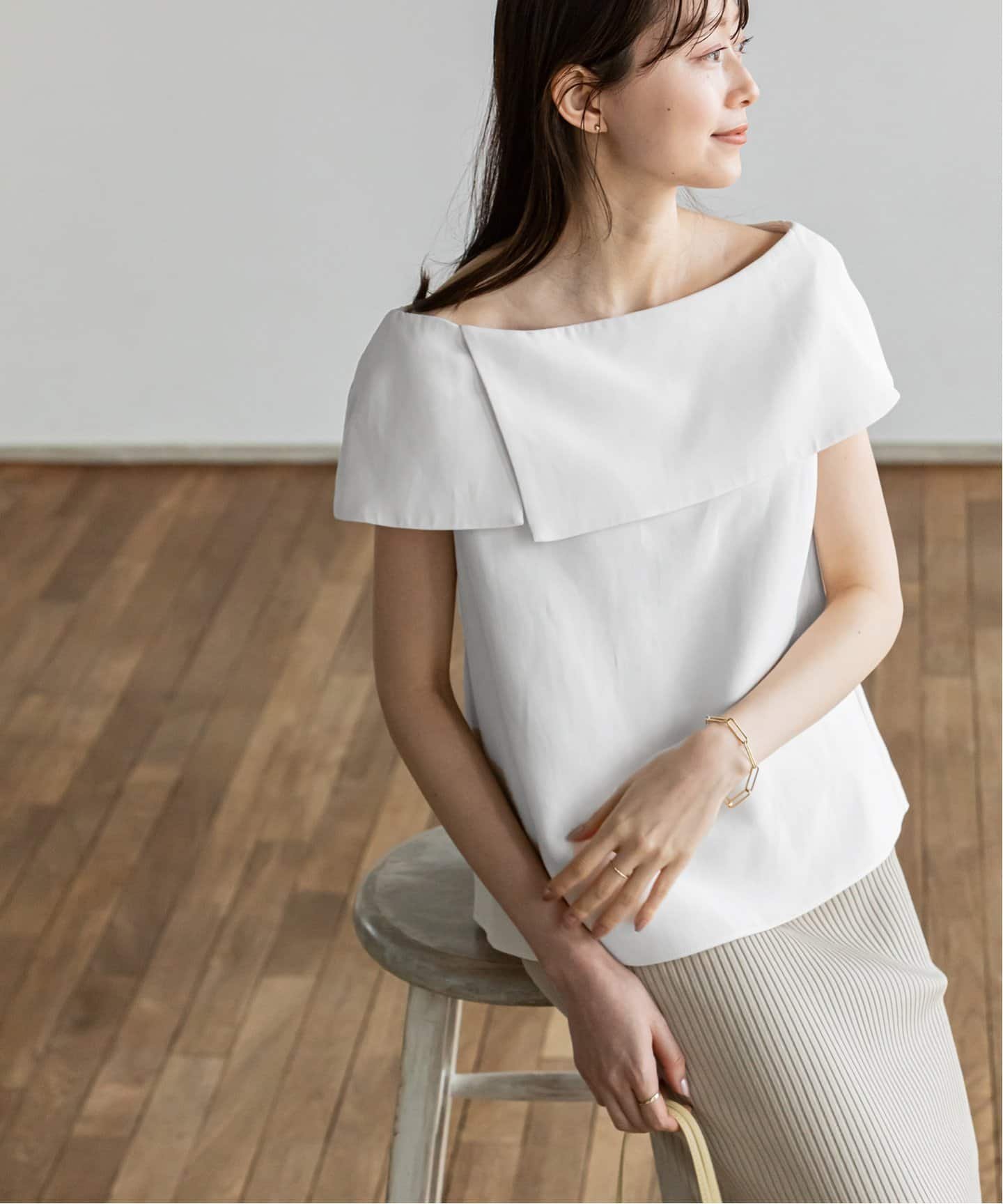 SALE／30%OFF】NOBLE ケープブラウス ノーブル トップス シャツ 