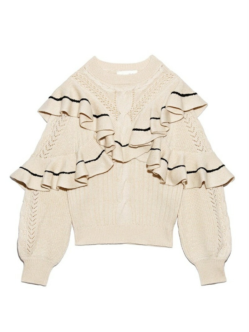 楽天市場 ケーブルフリルニットトップス Lily Brown リリーブラウン ニット ニットその他 送料無料 Rakuten Fashion Usagistore Usagionline公式ストア