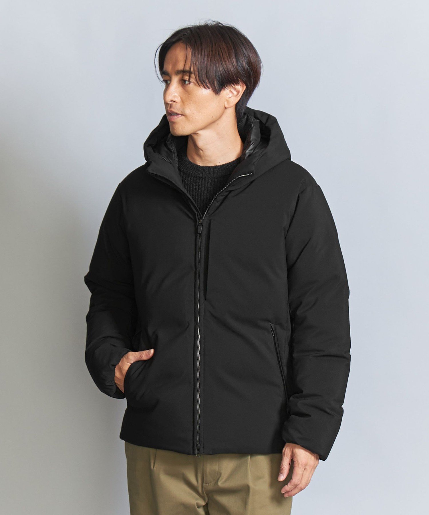 BEAUTY&YOUTH UNITED ARROWS 小松マテーレ シャンブレー フード ダウン  
