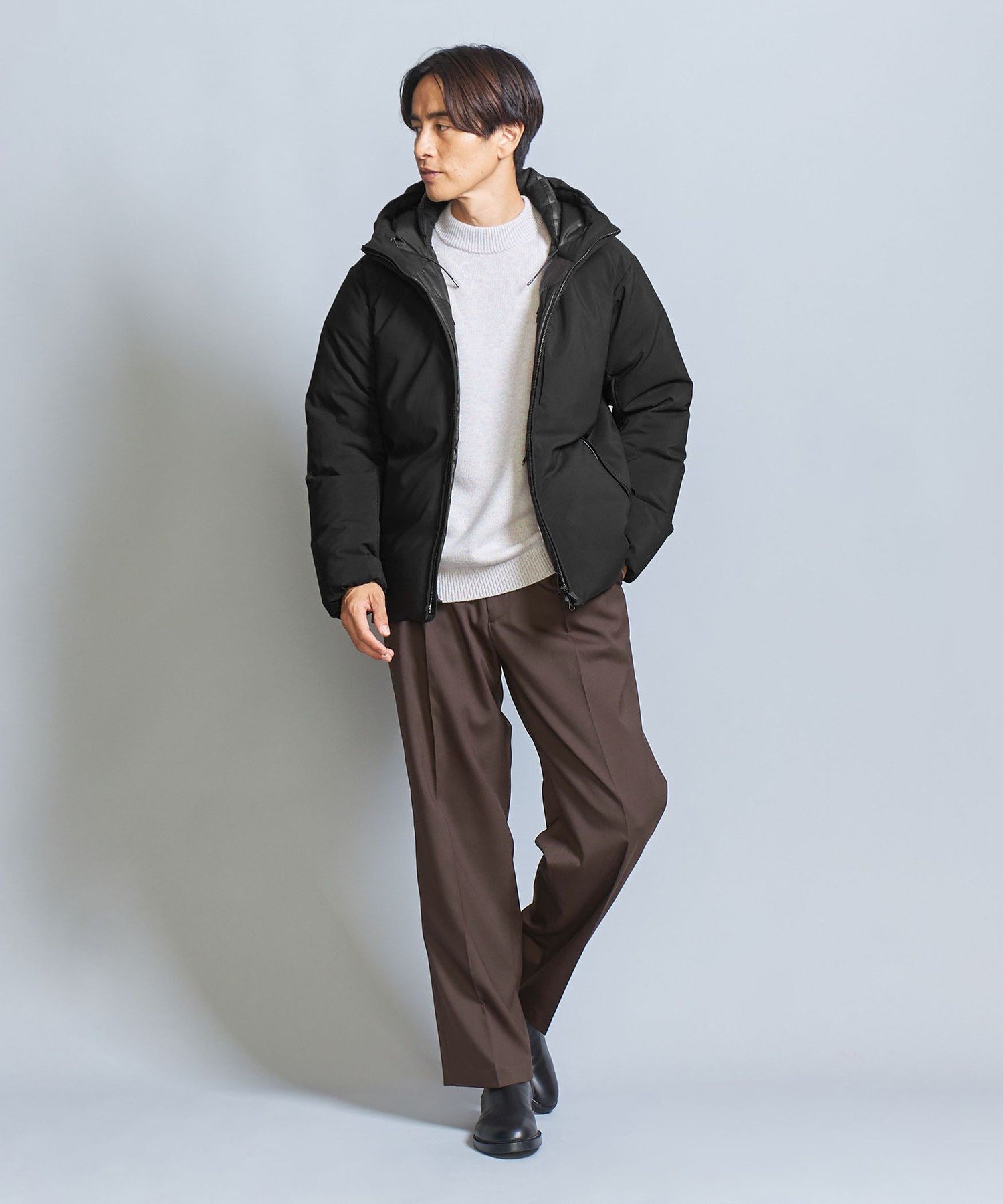 BEAUTY&YOUTH UNITED ARROWS 小松マテーレ シャンブレー フード ダウン  