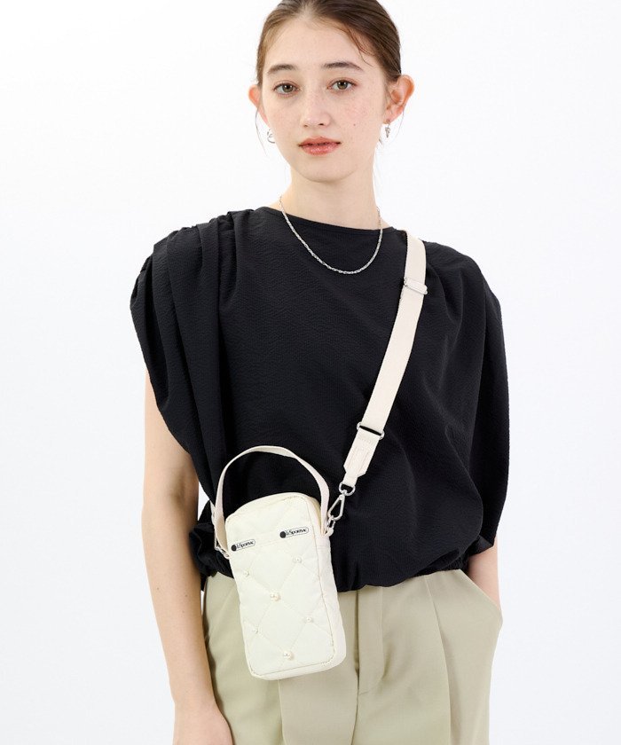 ミニショルダーバッグ 新品　ガンメタ　レスポートサック LeSportsac ショルダーバッグ バッグ MINI N/S TOTE ガンメタル