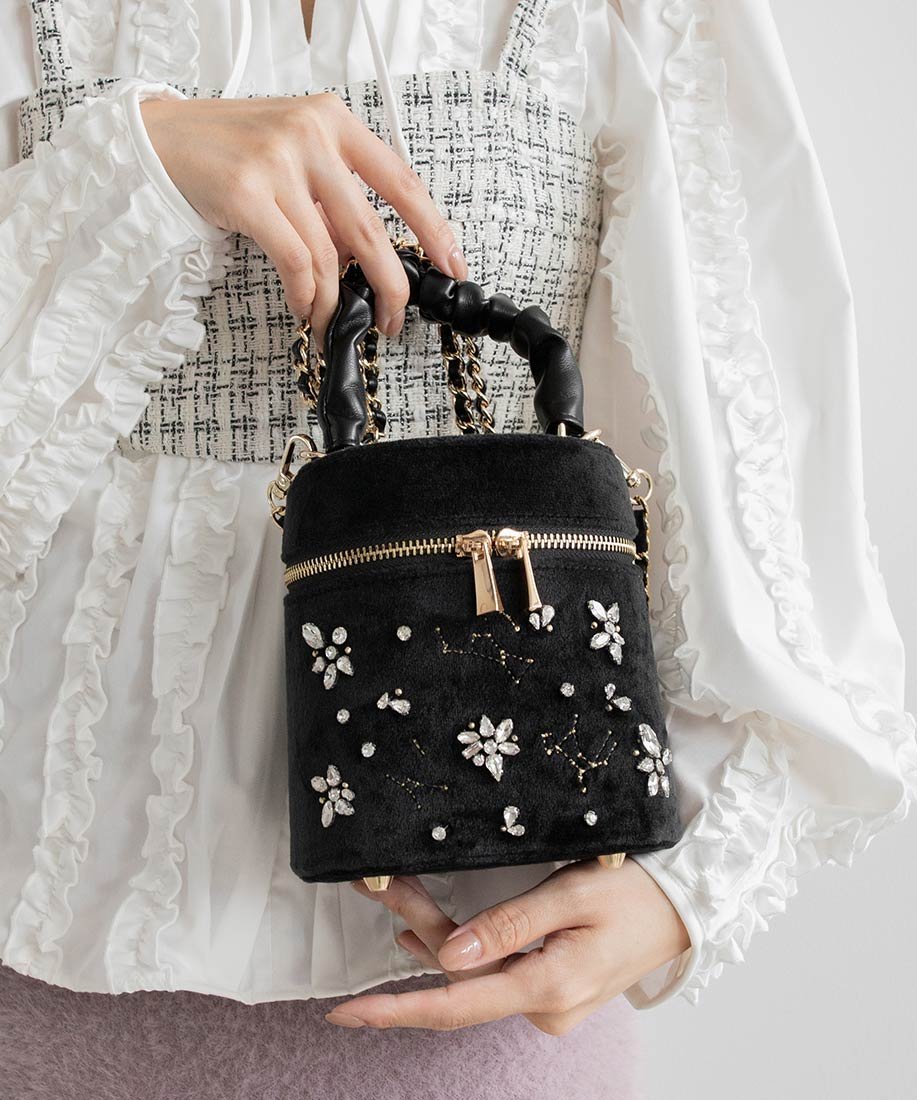 SALE／50%OFF】RANDA ビジュー*刺繍2WAYミニバニティバッグ ランダ 