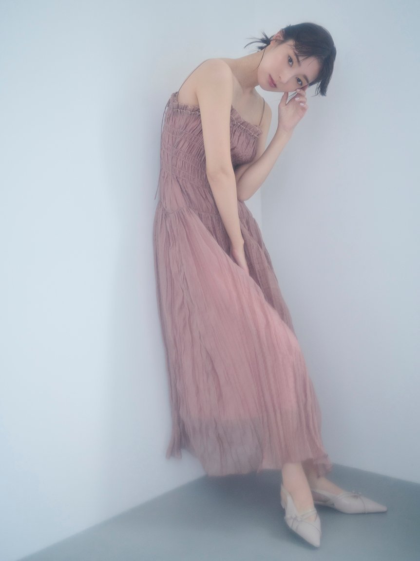 SALE／50%OFF】FRAY I.D ワッシャーシャーリングキャミワンピース 