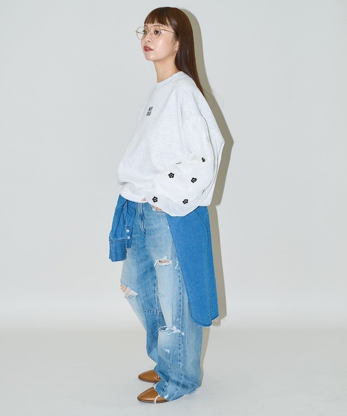 ブランド一覧 | ワールド オンラインストア SALE／11%OFF】MARY QUANT 袖刺繍 オーガンジー スウェット 限定 トップス