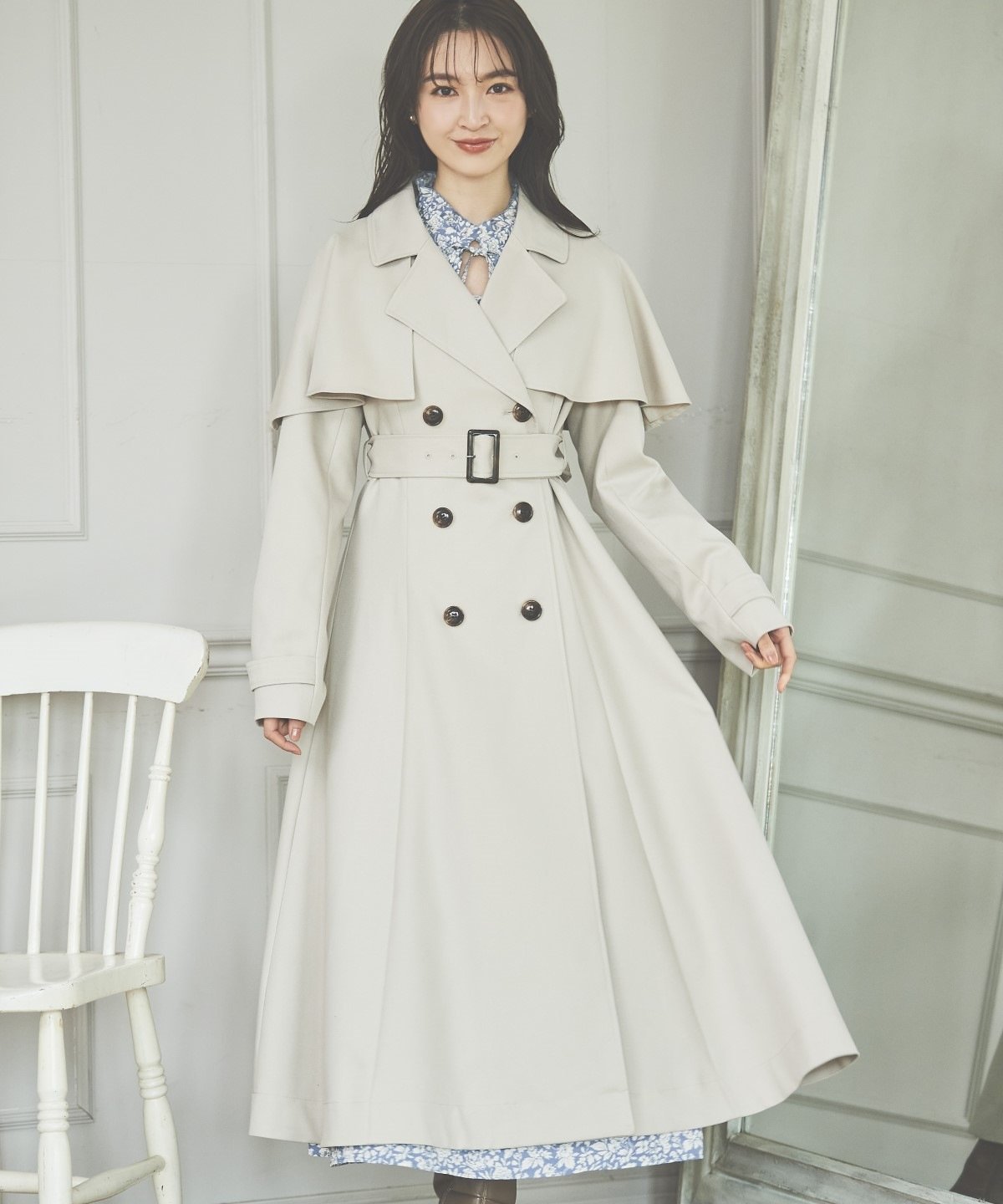 【新品タグ付き】WILL SELECTION ケープコート ウイルセレクション SALE／40%OFF】WILLSELECTION ケープ風ベルト付きコート ウィル