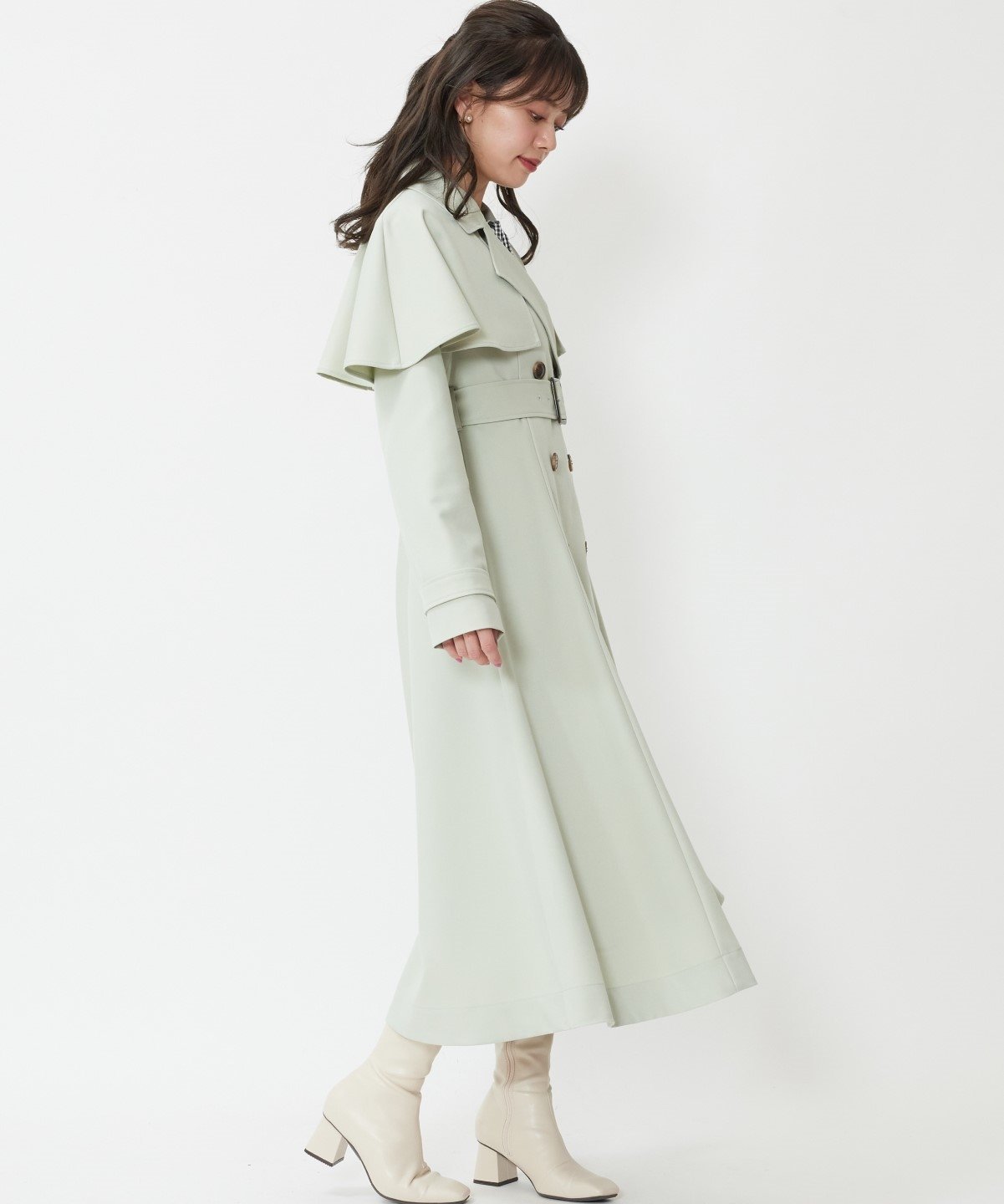 SALE／40%OFF】WILLSELECTION ケープ風ベルト付きコート ウィル