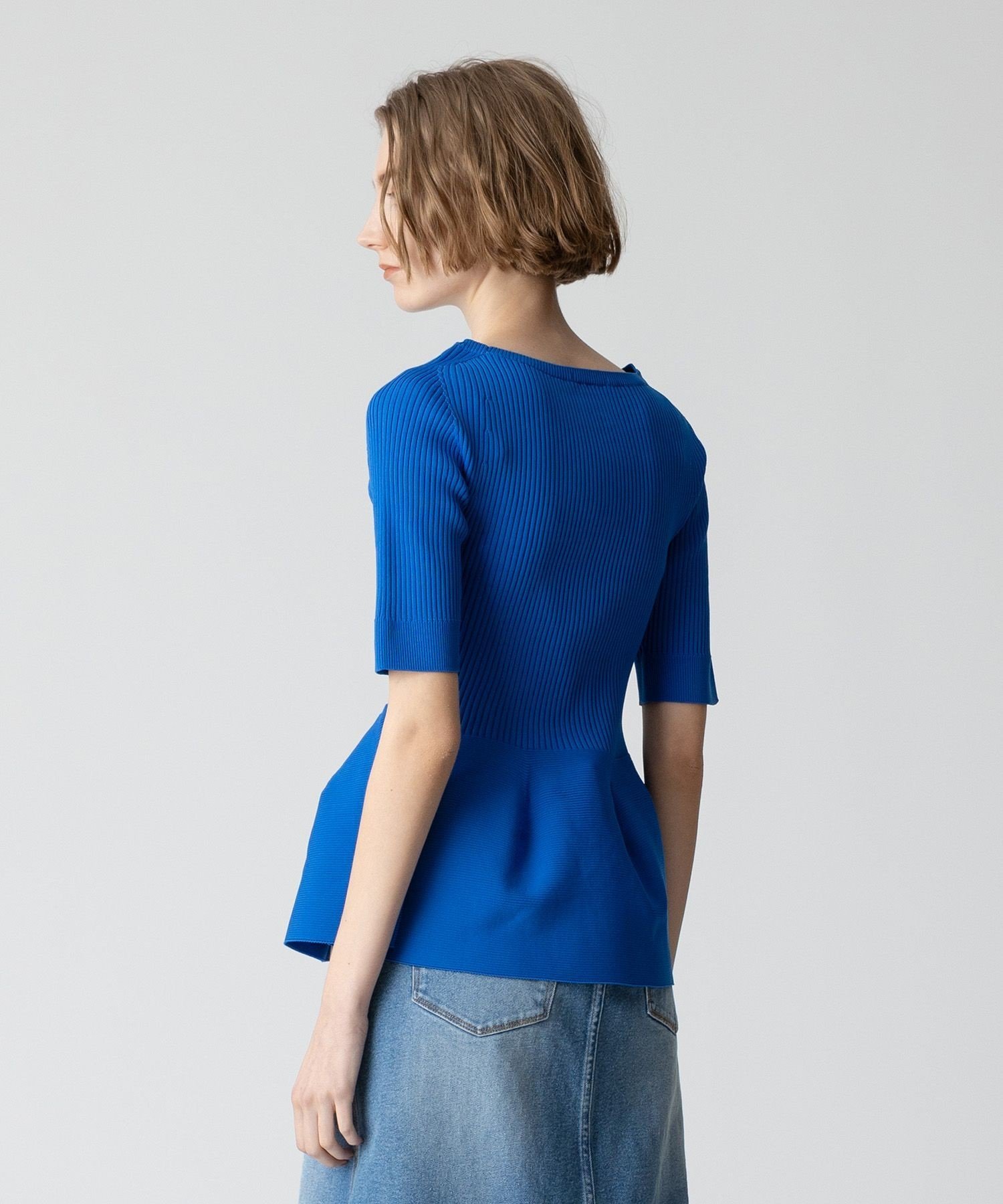 SALE／50%OFF】allureville ホールガーメント5分袖ペプラムプル 