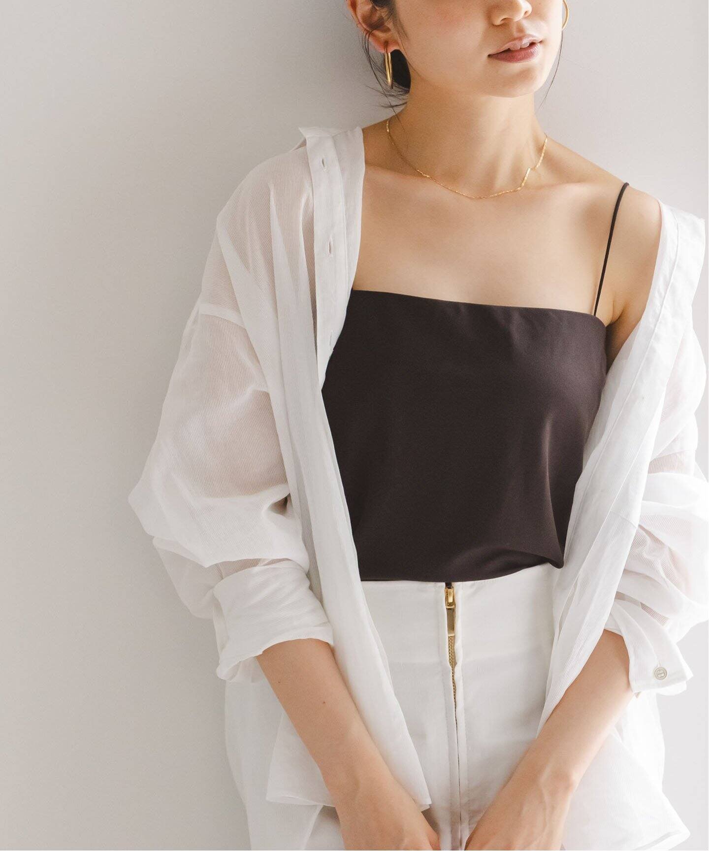 SALE／30%OFF】NOBLE 《追加2》カップ付きベアラインスイマーキャミ 