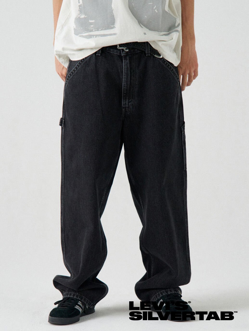 Levi's SilverTab Baggy Carpenter 黒 W34 楽天市場】LEVI'S SILVERTAB リーバイス シルバータブ BAGGY