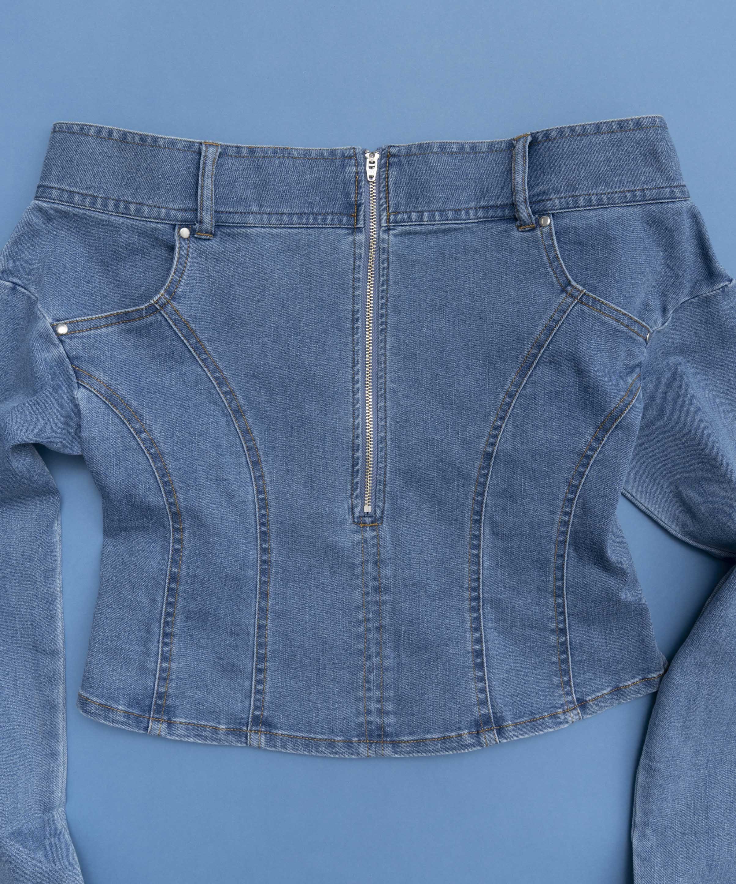 【ファッション通販】の商品をすべて MAISON SPECIAL オフショルストレッチデニムトップス メゾン トップス
