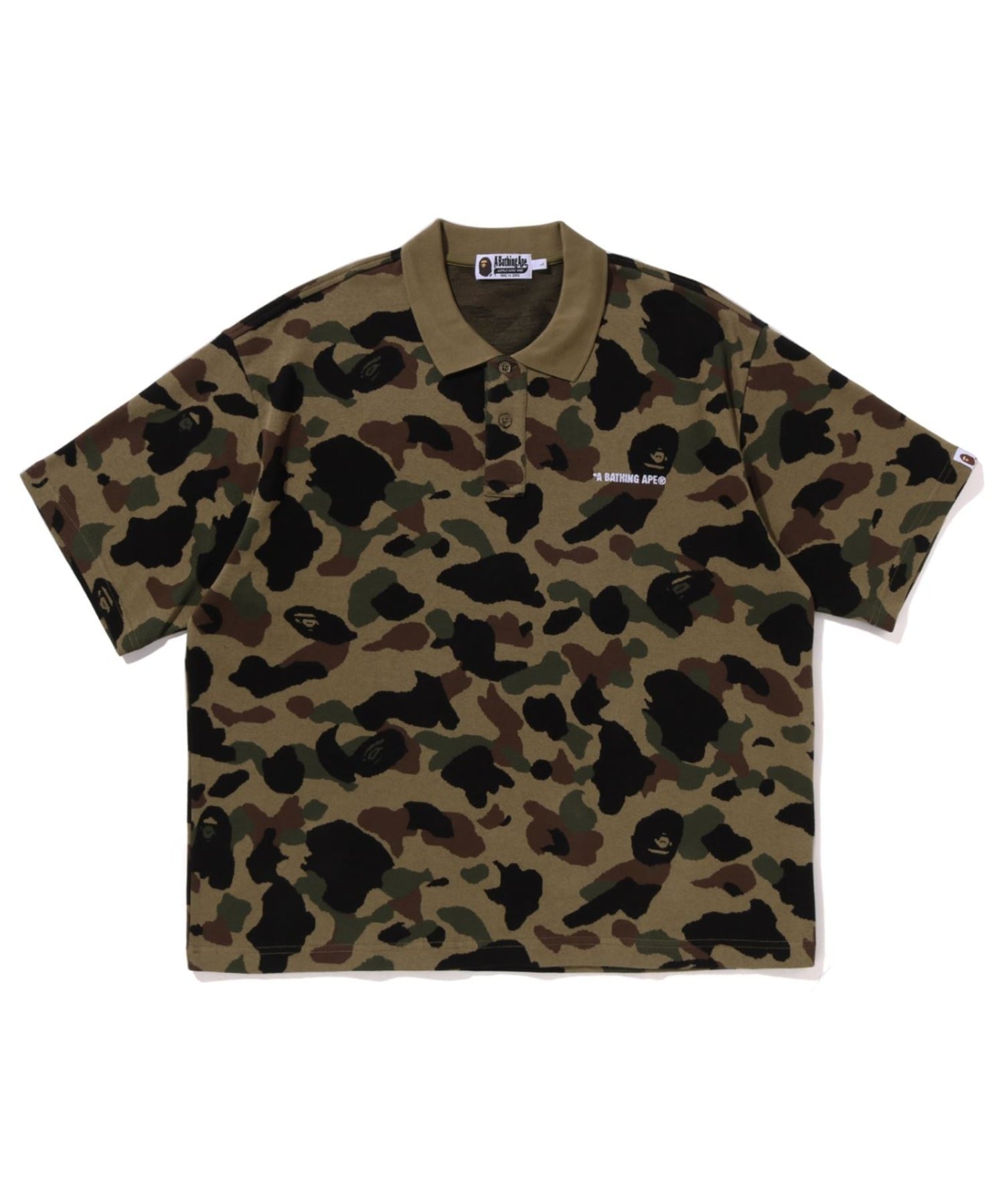 A Bathing Ape カモフラージュ ポロシャツ COLOR CAMO LARGE APE HEAD RELAXED FIT POLO SHIRT（ポロシャツ