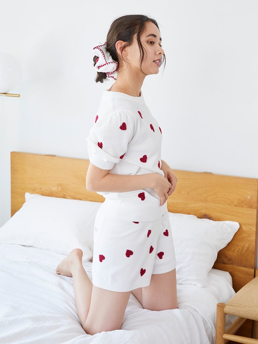 gelato pique エアモコハートジャガードプルオーバー&ショートパンツ