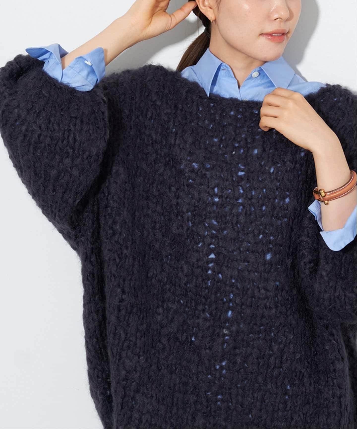 Plage HAND KNIT ジャンボタムニット　ネイビー plage（プラージュ）の「HANDKNIT ジャンボタム◇（ニット/セーター