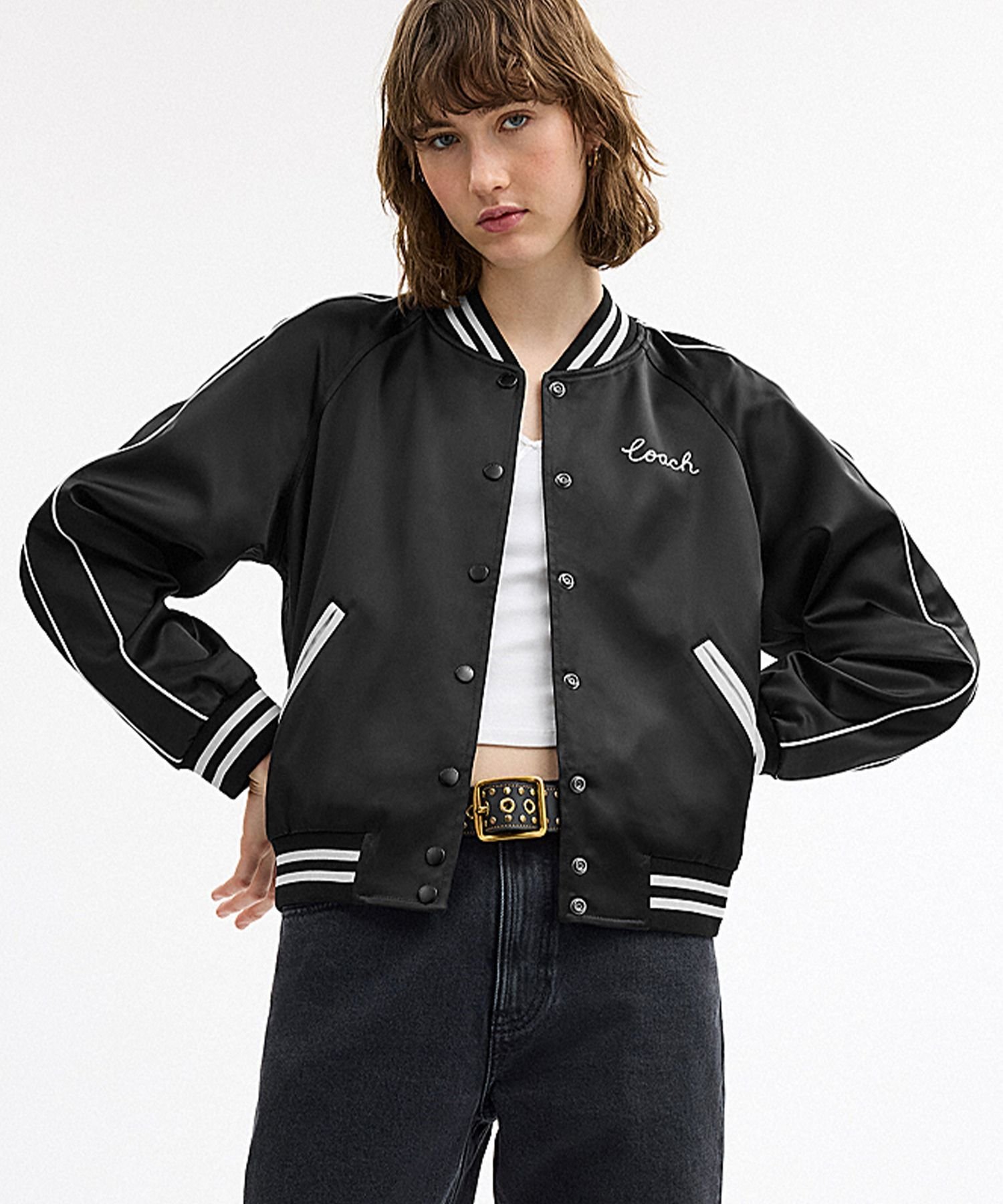 楽天市場】【COACH】コーチ スタジアムジャンパー スタジャン ブルゾン