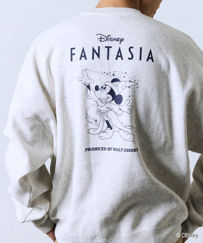 【SALE／41%OFF】FREAK'S STORE DISNEY/ディズニー『ファンタジア』/ミッキーマウス /バックプリント クルーネックスウェット 【限定展開】 25AW フリークスストア トップス スウェット・トレーナー ピンク ネイビー グレー ブラック画像