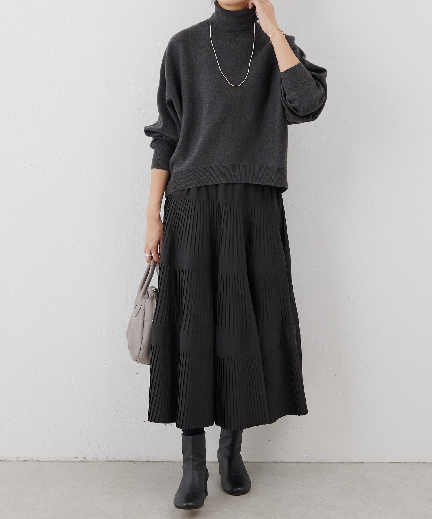 BEARDSLEY プリーツティアードスカート ビアズリー スカート ロング 