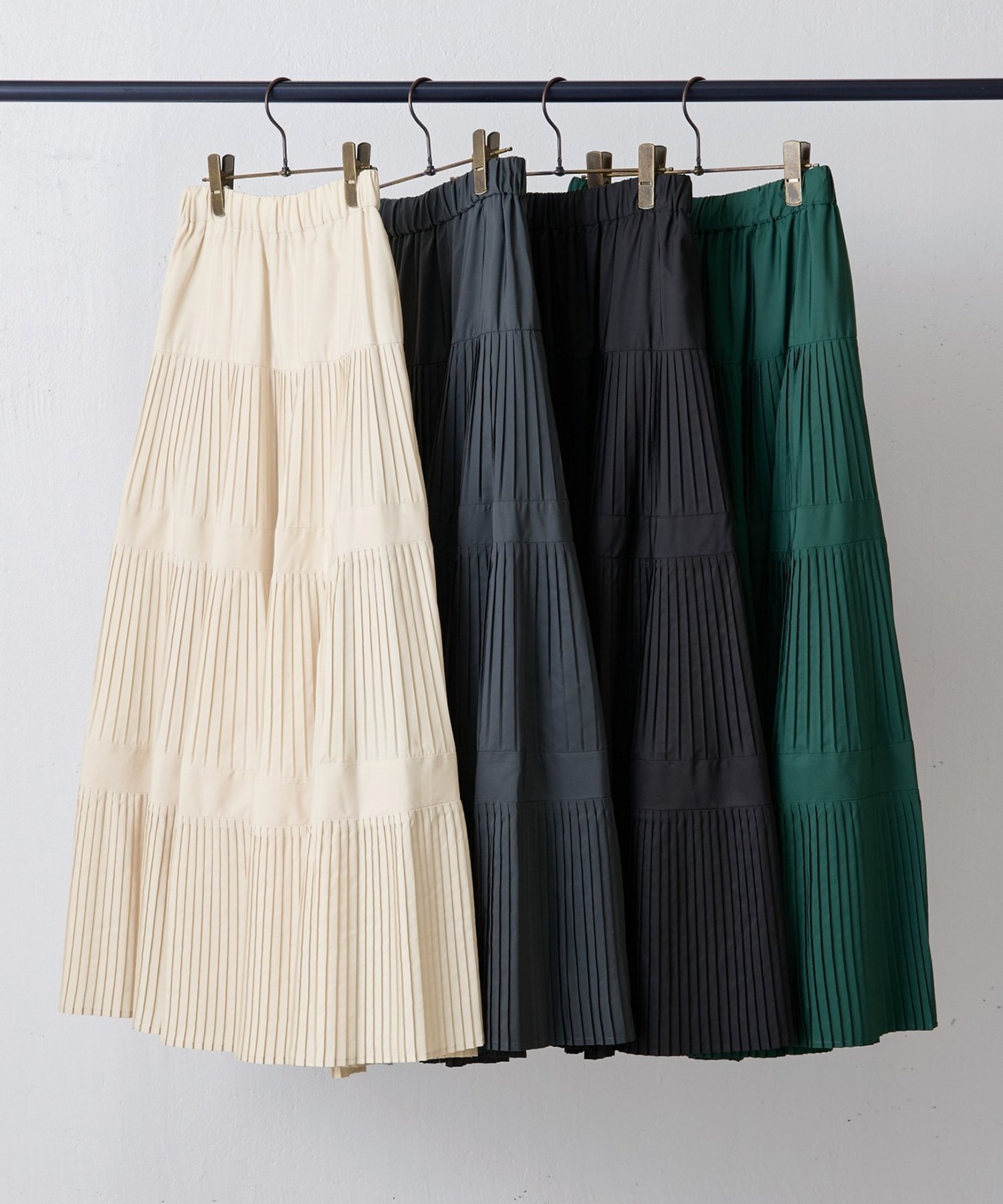 BEARDSLEY プリーツティアードスカート ビアズリー スカート ロング