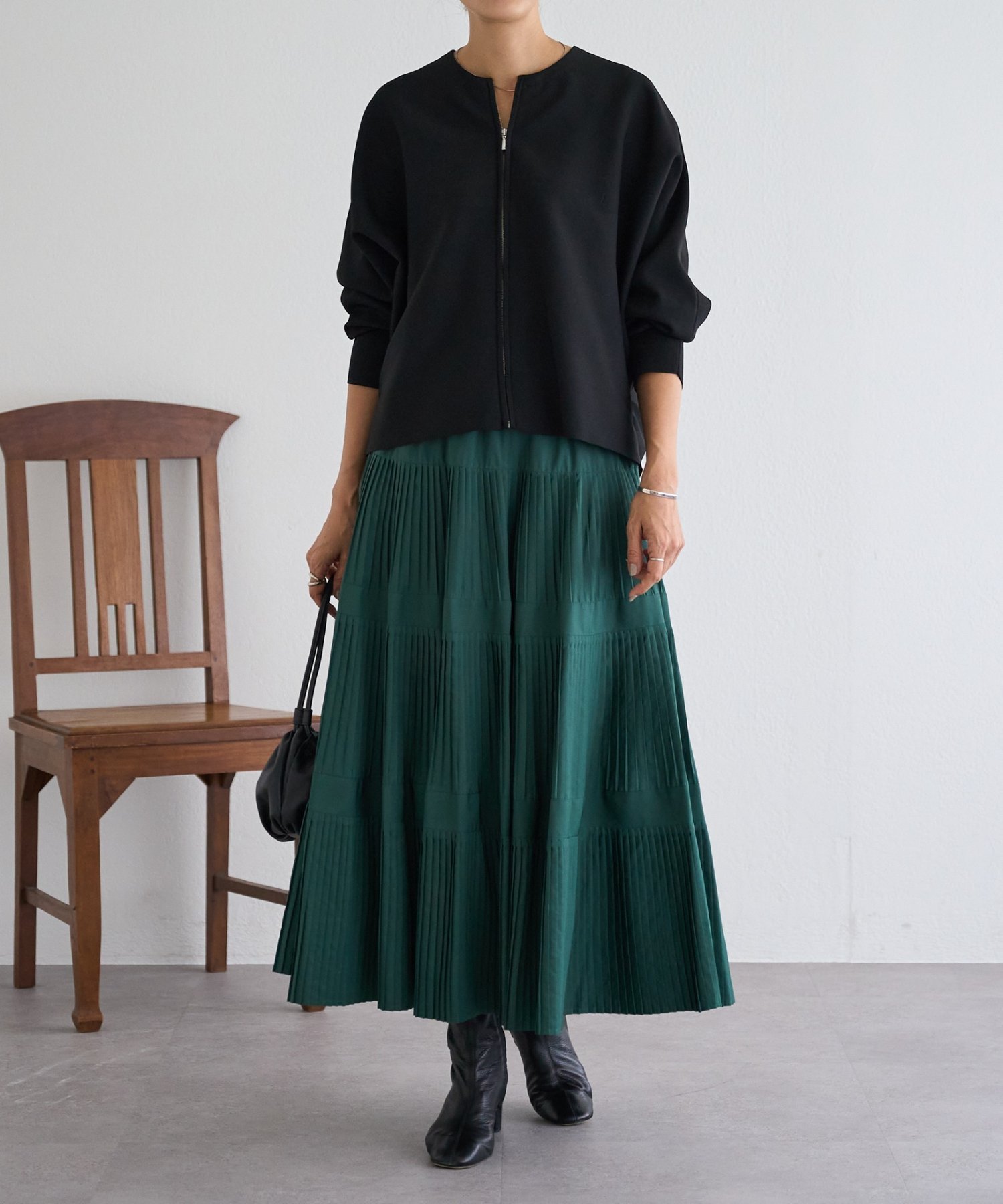 BEARDSLEY プリーツティアードスカート ビアズリー スカート ロング