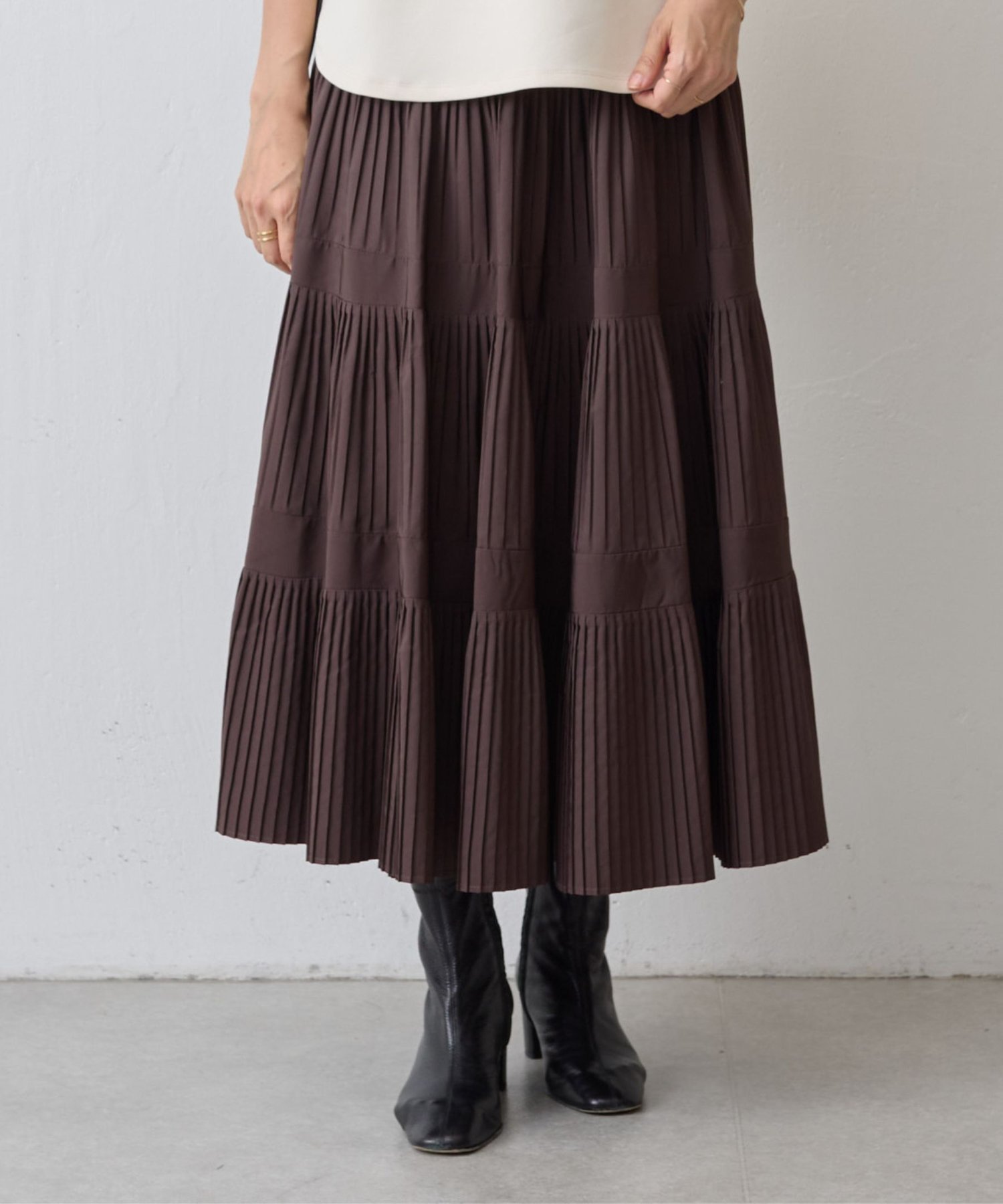 BEARDSLEY プリーツティアードスカート ビアズリー スカート ロング