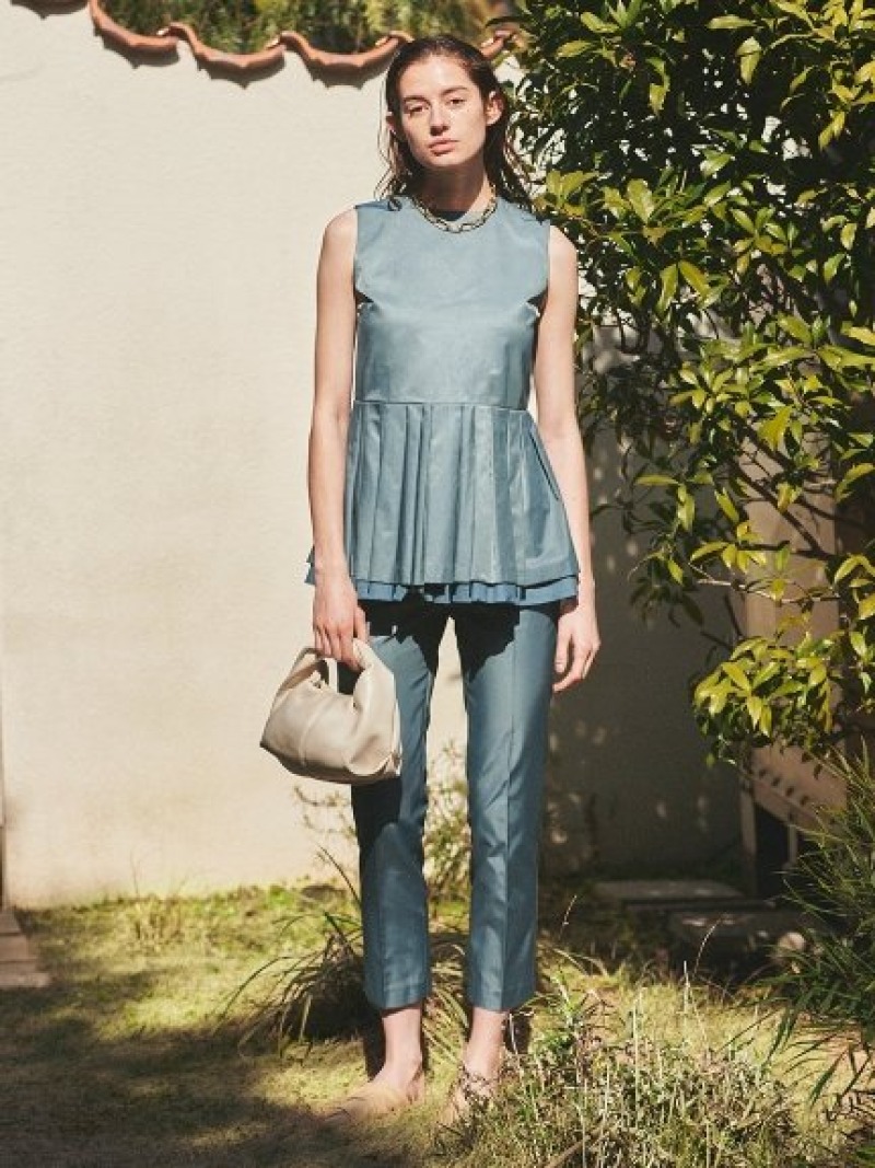 SALE／40%OFF】Mila Owen ペプラムブラウステーパードパンツ SETUP 